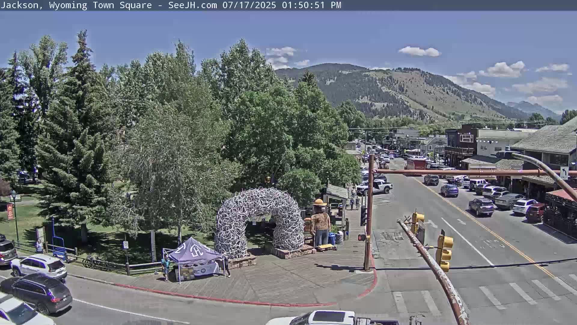 Jackson Hole, Jackson Town Junction Easy View Live Cam - Jackson, Teton, Wyoming, USA