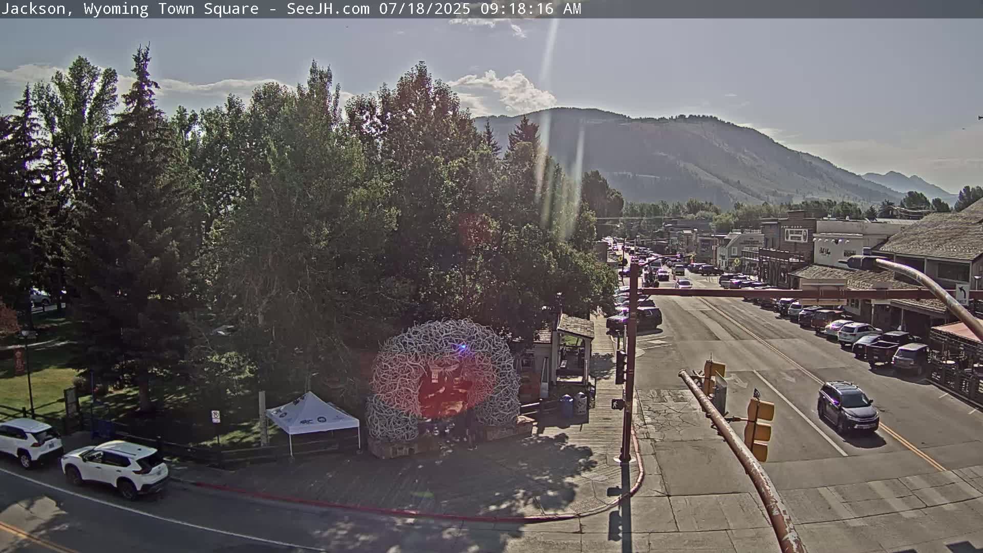 Jackson Hole, Jackson Town Junction Easy View Live Cam - Jackson, Teton, Wyoming, USA