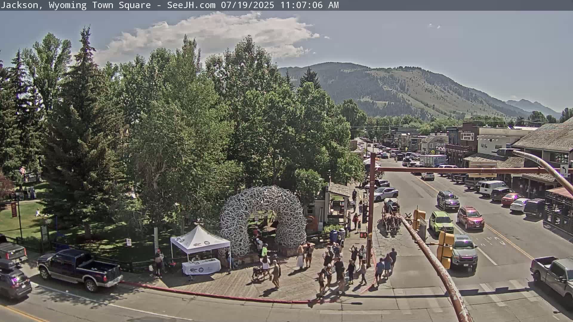 Jackson Hole, Jackson Town Junction Easy View Live Cam - Jackson, Teton, Wyoming, USA
