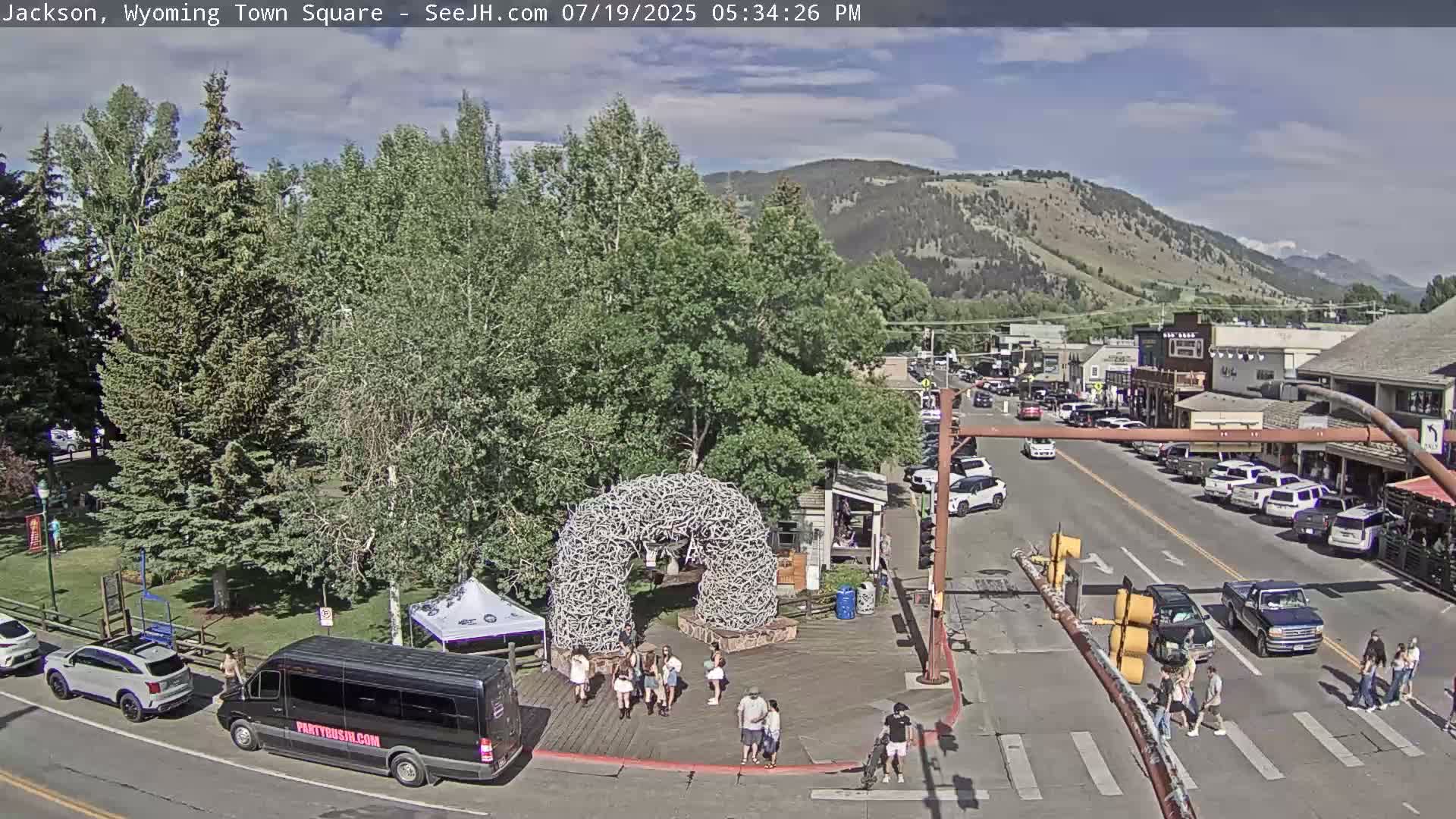 Jackson Hole, Jackson Town Junction Easy View Live Cam - Jackson, Teton, Wyoming, USA