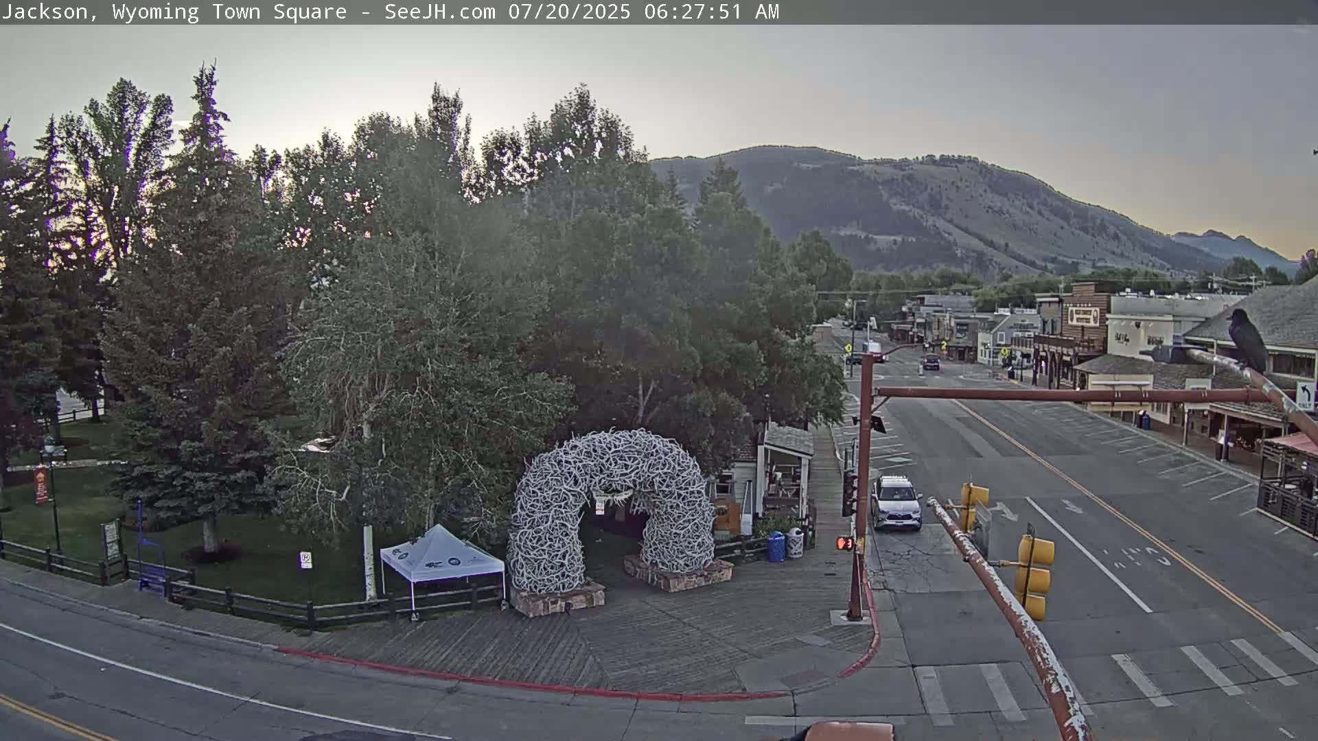 Jackson Hole, Jackson Town Junction Easy View Live Cam - Jackson, Teton, Wyoming, USA