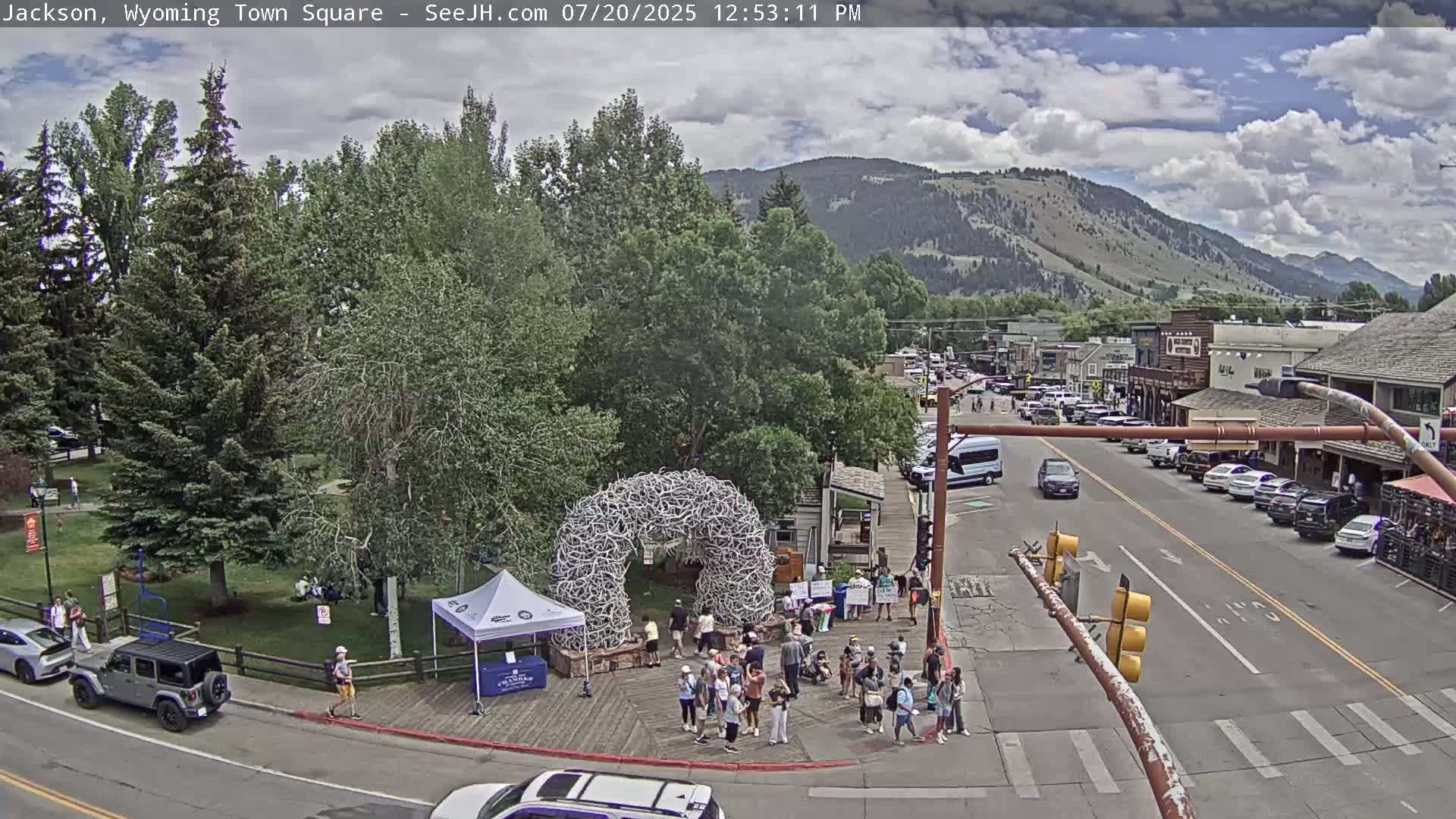 Jackson Hole, Jackson Town Junction Easy View Live Cam - Jackson, Teton, Wyoming, USA
