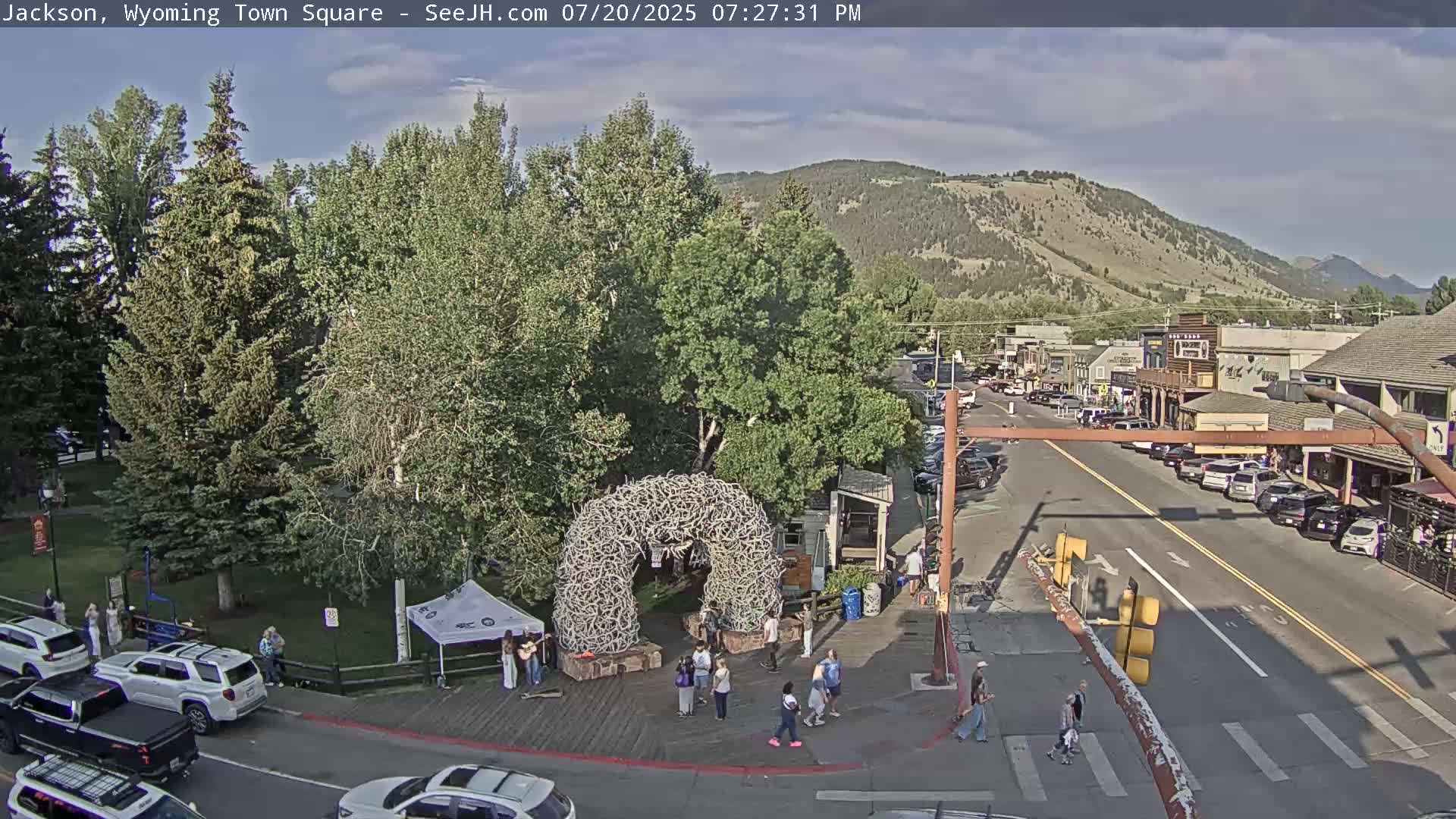 Jackson Hole, Jackson Town Junction Easy View Live Cam - Jackson, Teton, Wyoming, USA