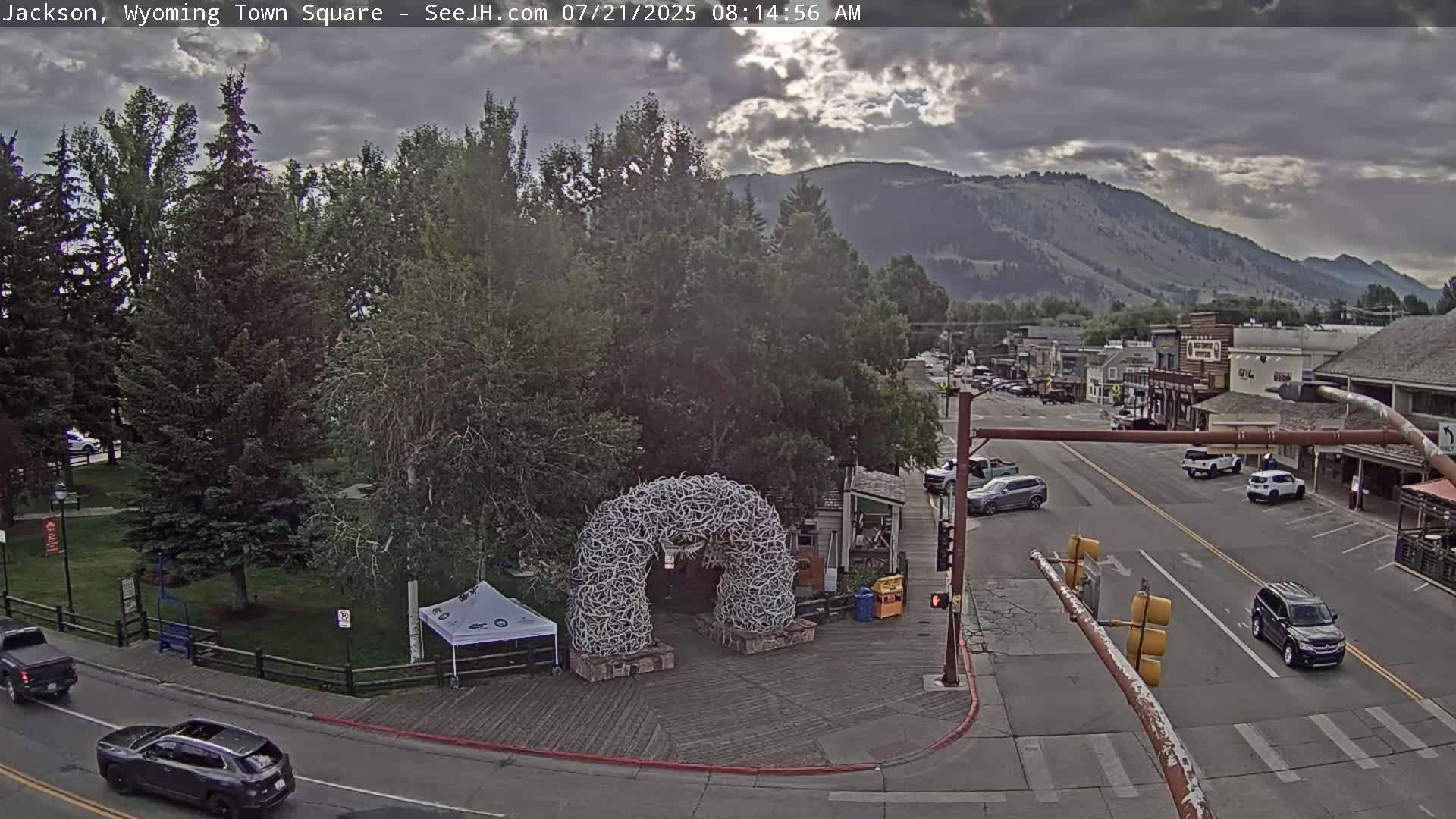 Jackson Hole, Jackson Town Junction Easy View Live Cam - Jackson, Teton, Wyoming, USA