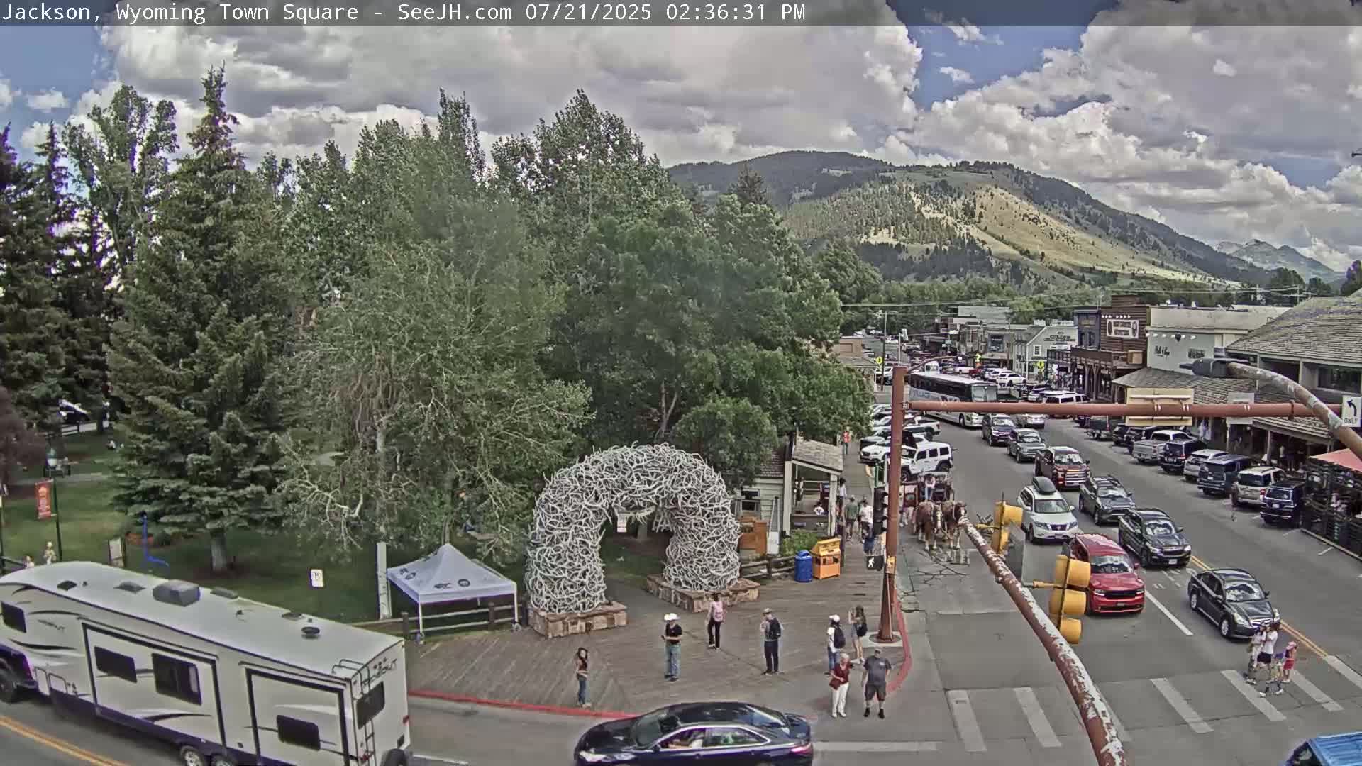 Jackson Hole, Jackson Town Junction Easy View Live Cam - Jackson, Teton, Wyoming, USA