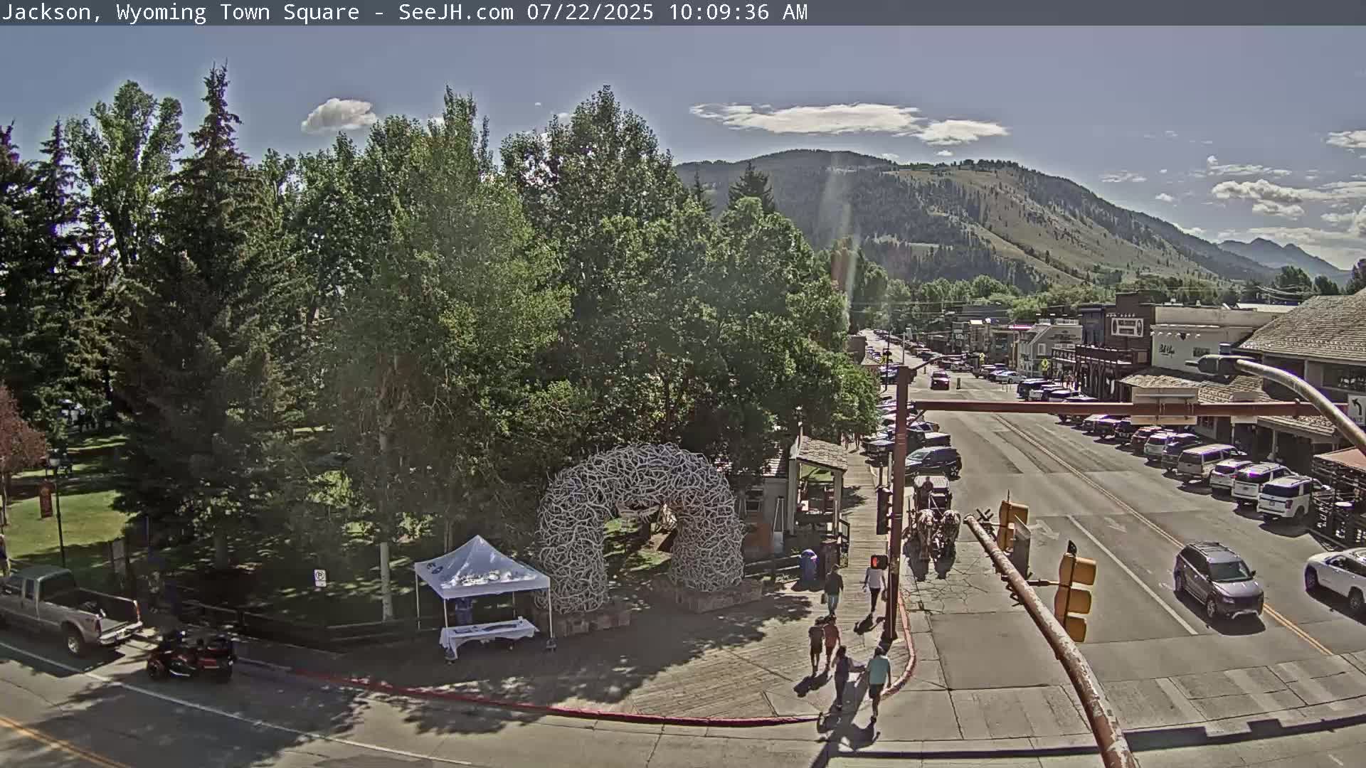 Jackson Hole, Jackson Town Junction Easy View Live Cam - Jackson, Teton, Wyoming, USA