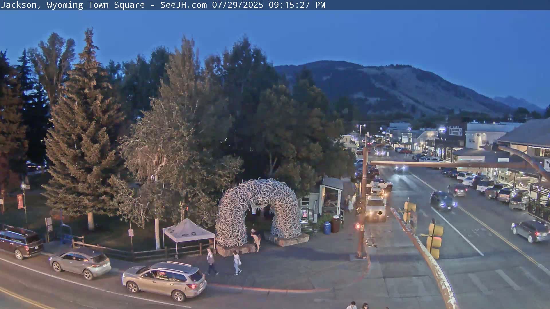 Jackson Hole, Jackson Town Junction Easy View Live Cam - Jackson, Teton, Wyoming, USA