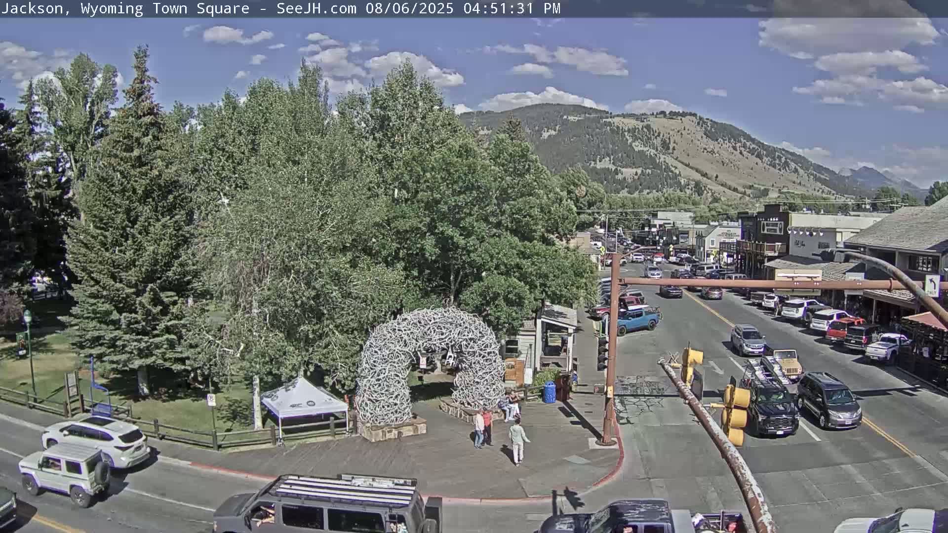 Jackson Hole, Jackson Town Junction Easy View Live Cam - Jackson, Teton, Wyoming, USA