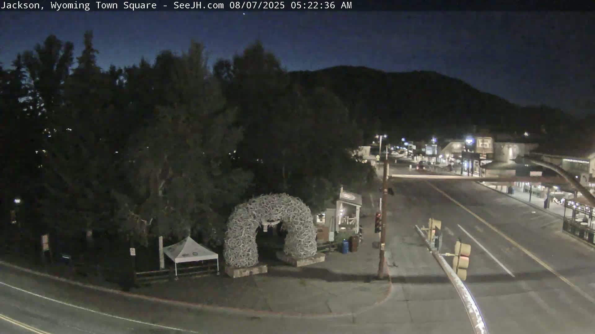 Jackson Hole, Jackson Town Junction Easy View Live Cam - Jackson, Teton, Wyoming, USA