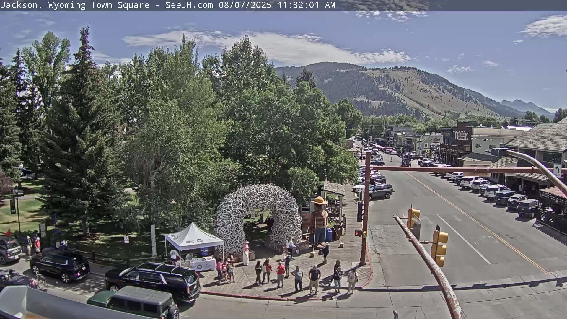 Jackson Hole, Jackson Town Junction Easy View Live Cam - Jackson, Teton, Wyoming, USA