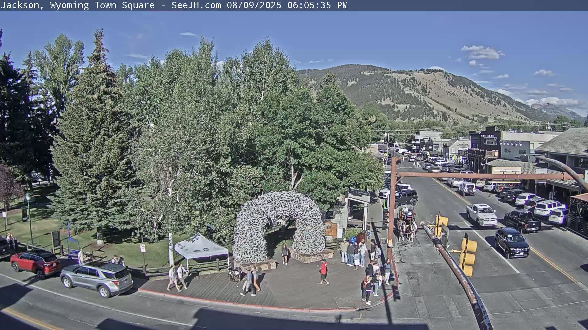 Jackson Hole, Jackson Town Junction Easy View Live Cam - Jackson, Teton, Wyoming, USA