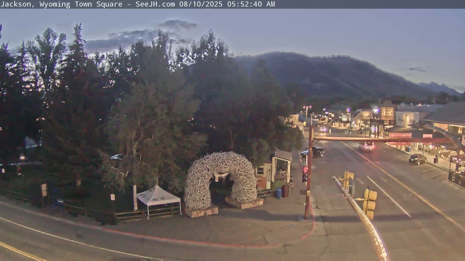 Jackson Hole, Jackson Town Junction Easy View Live Cam - Jackson, Teton, Wyoming, USA