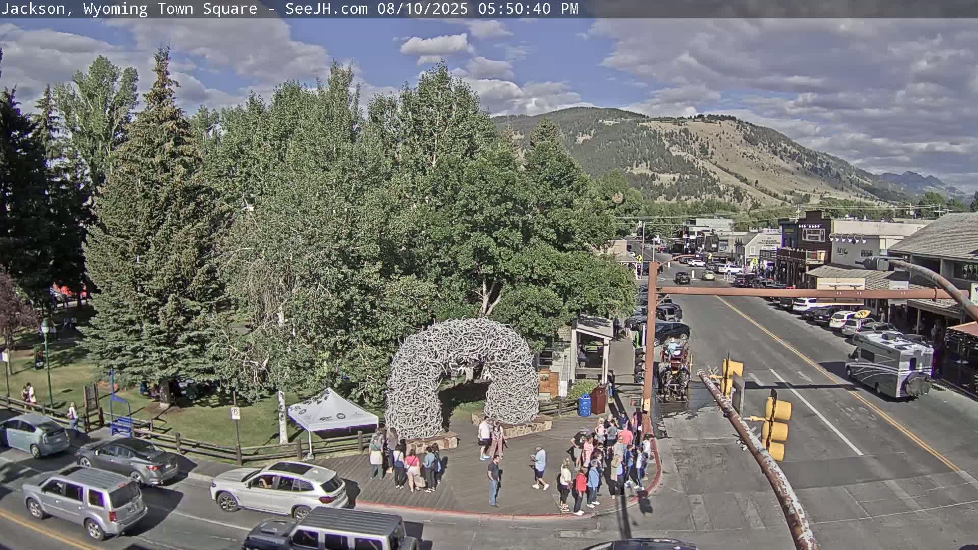 Jackson Hole, Jackson Town Junction Easy View Live Cam - Jackson, Teton, Wyoming, USA