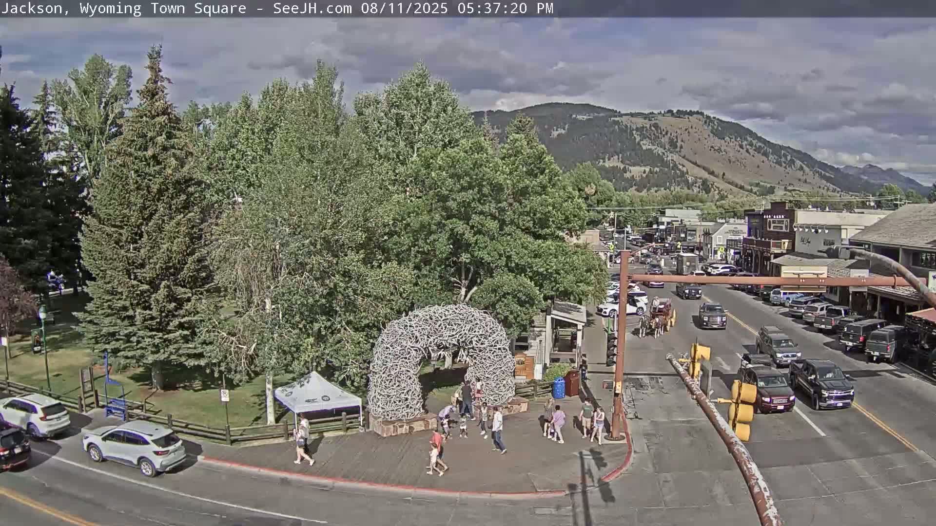 Jackson Hole, Jackson Town Junction Easy View Live Cam - Jackson, Teton, Wyoming, USA
