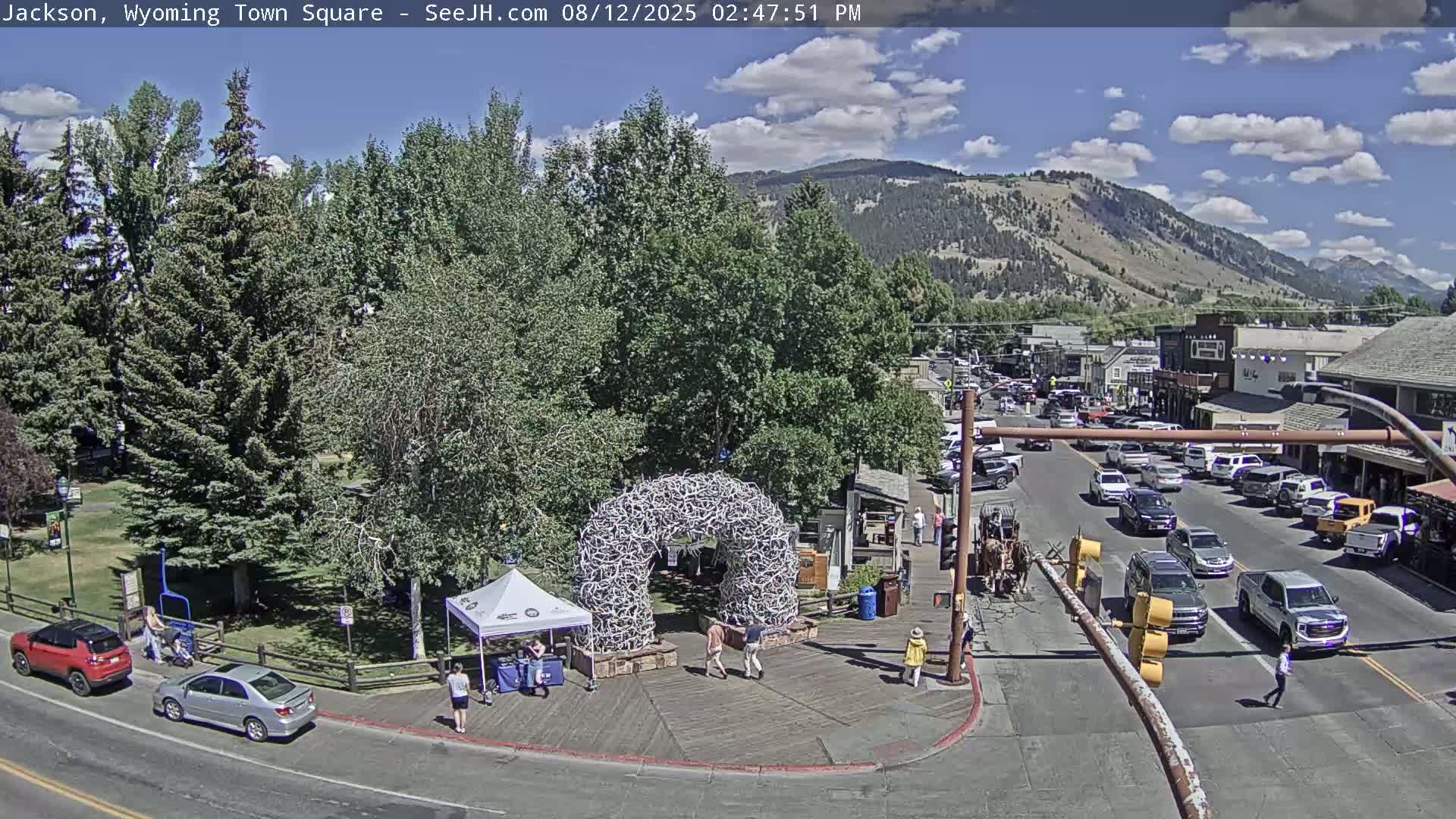 Jackson Hole, Jackson Town Junction Easy View Live Cam - Jackson, Teton, Wyoming, USA