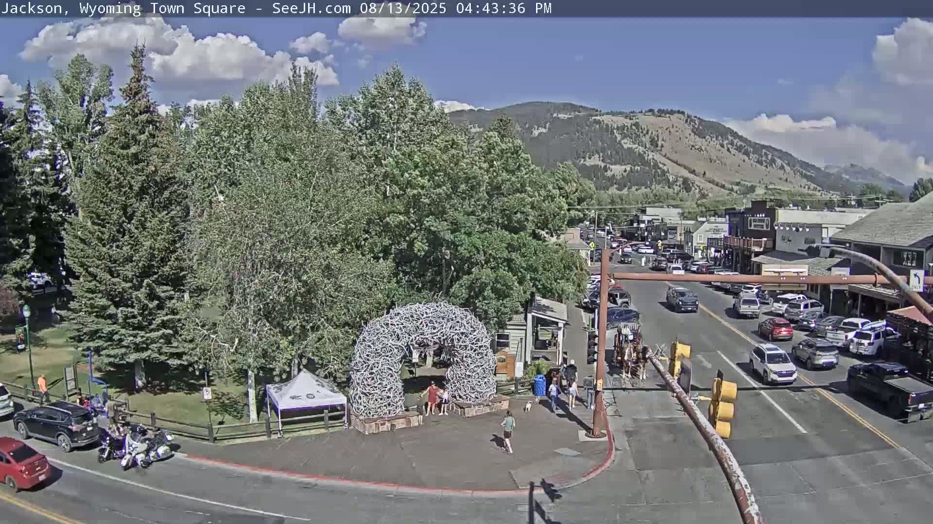 Jackson Hole, Jackson Town Junction Easy View Live Cam - Jackson, Teton, Wyoming, USA