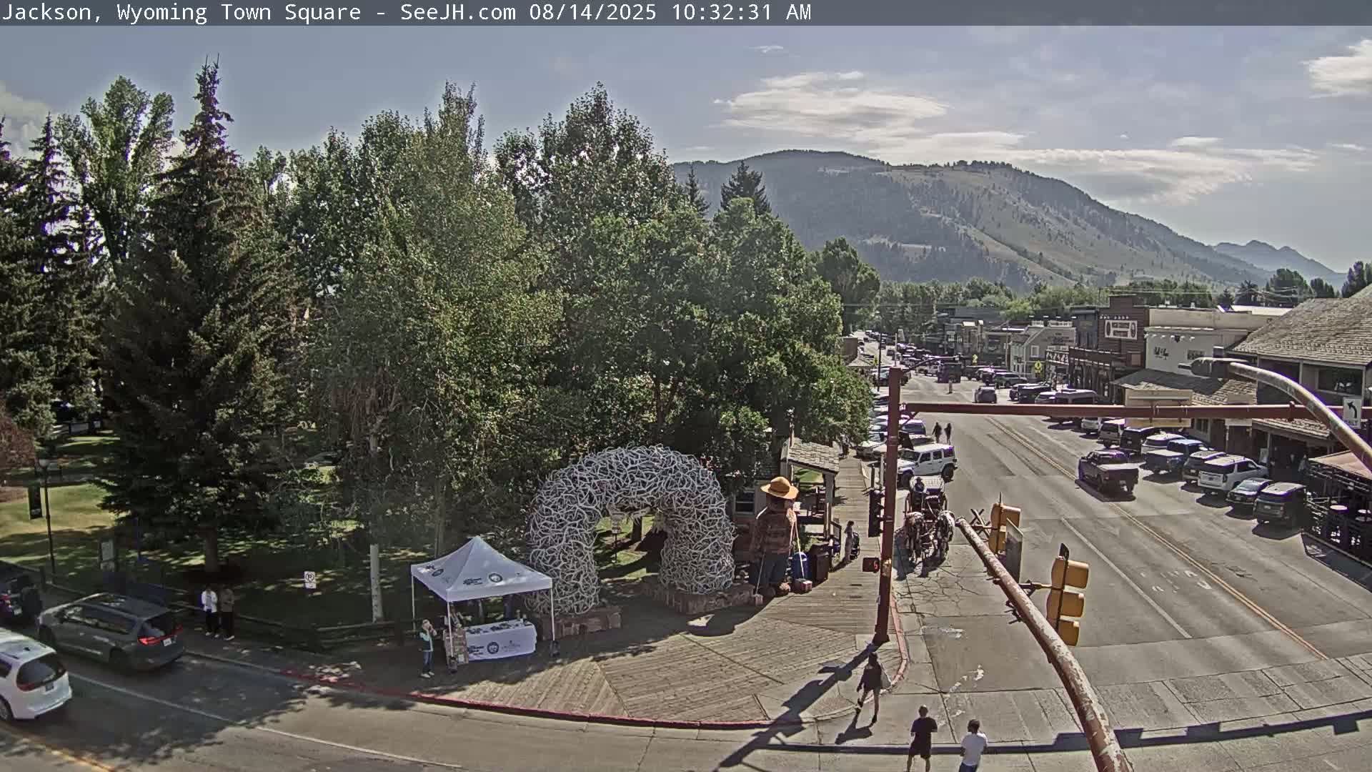 Jackson Hole, Jackson Town Junction Easy View Live Cam - Jackson, Teton, Wyoming, USA