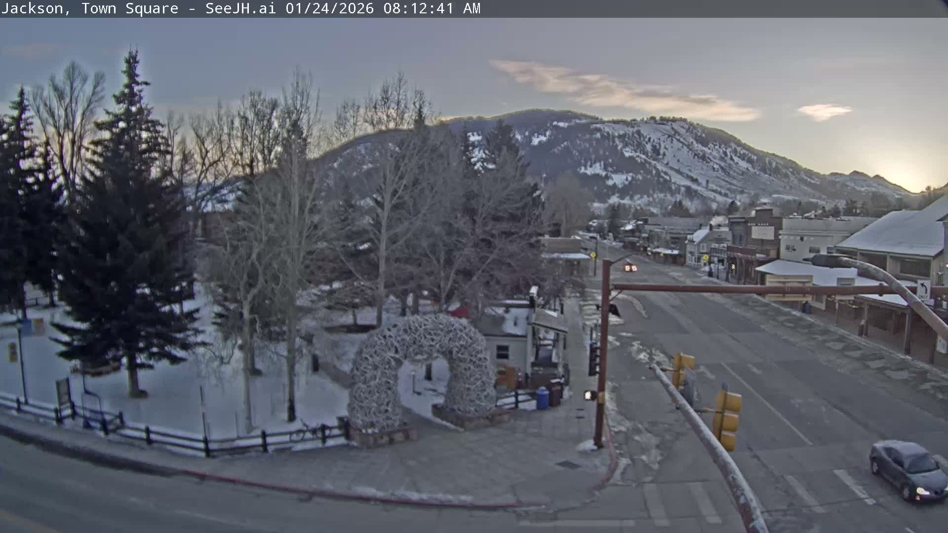 Jackson Hole, Jackson Town Junction Easy View Live Cam - Jackson, Teton, Wyoming, USA