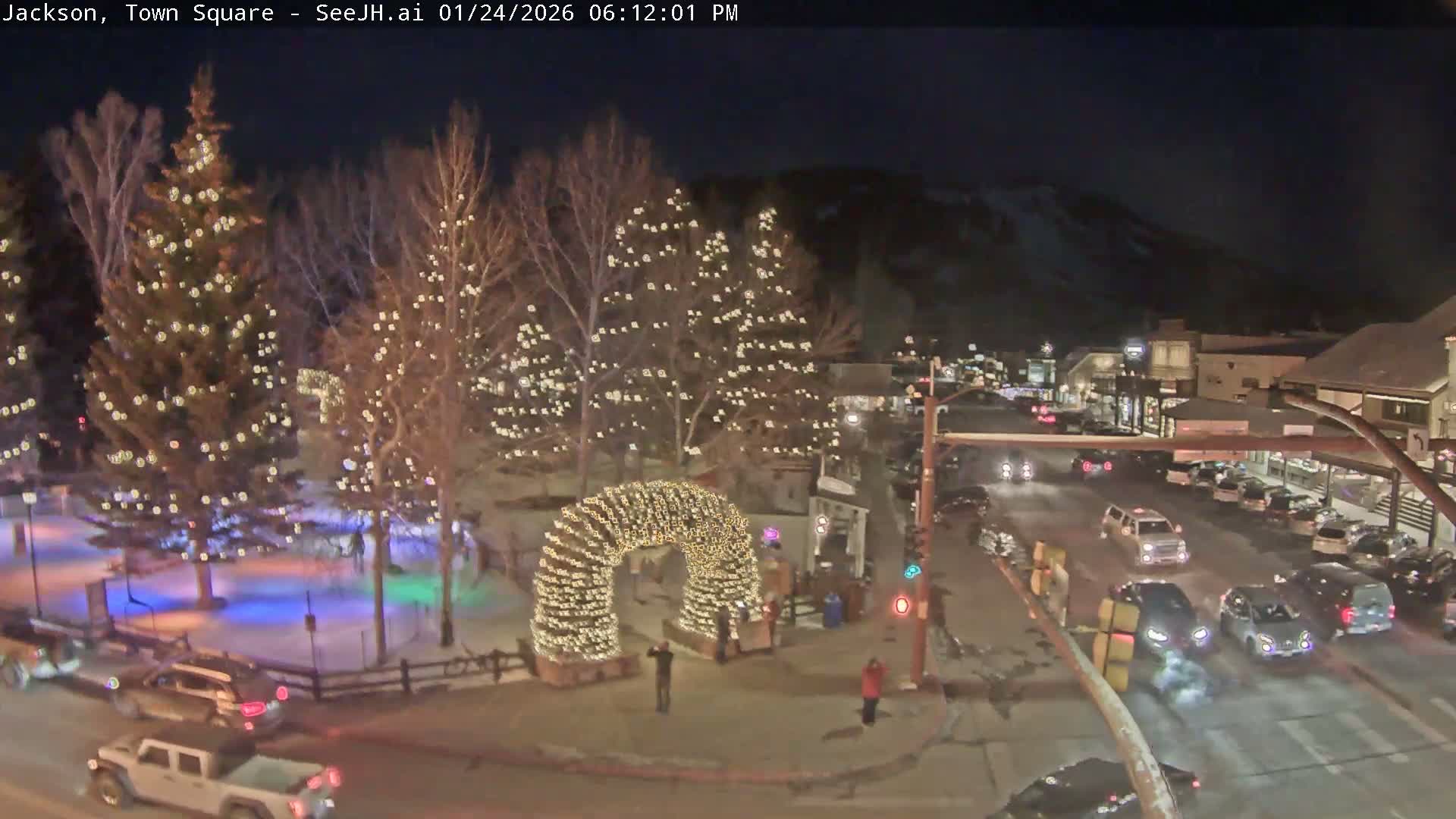 Jackson Hole, Jackson Town Junction Easy View Live Cam - Jackson, Teton, Wyoming, USA