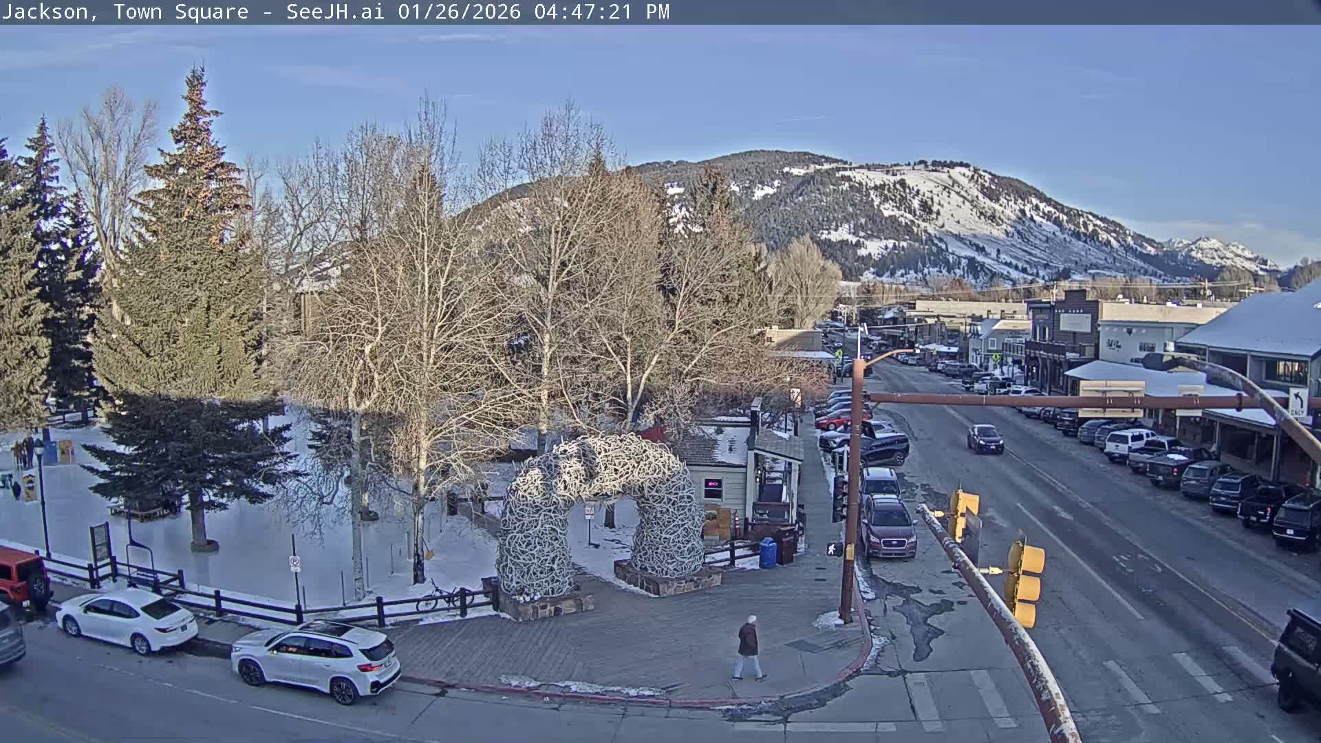 Jackson Hole, Jackson Town Junction Easy View Live Cam - Jackson, Teton, Wyoming, USA