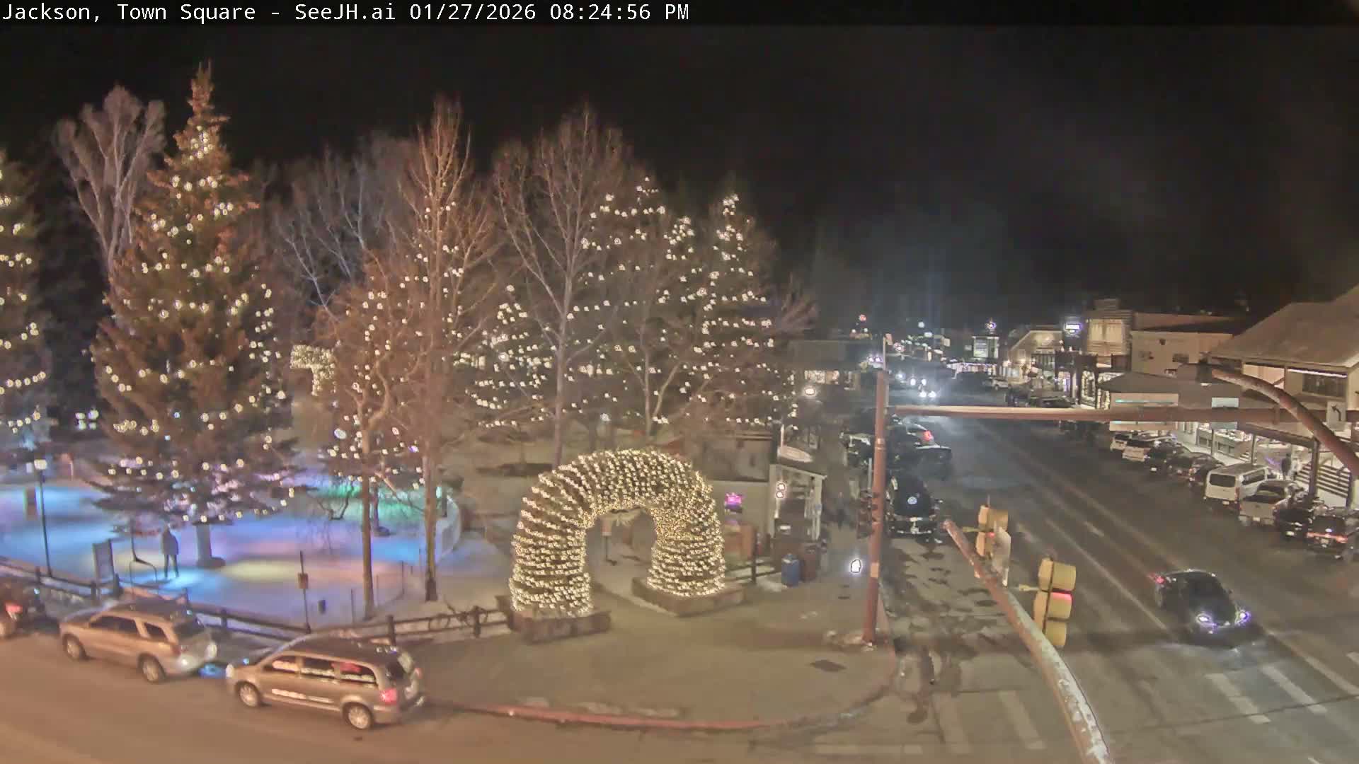 Jackson Hole, Jackson Town Junction Easy View Live Cam - Jackson, Teton, Wyoming, USA