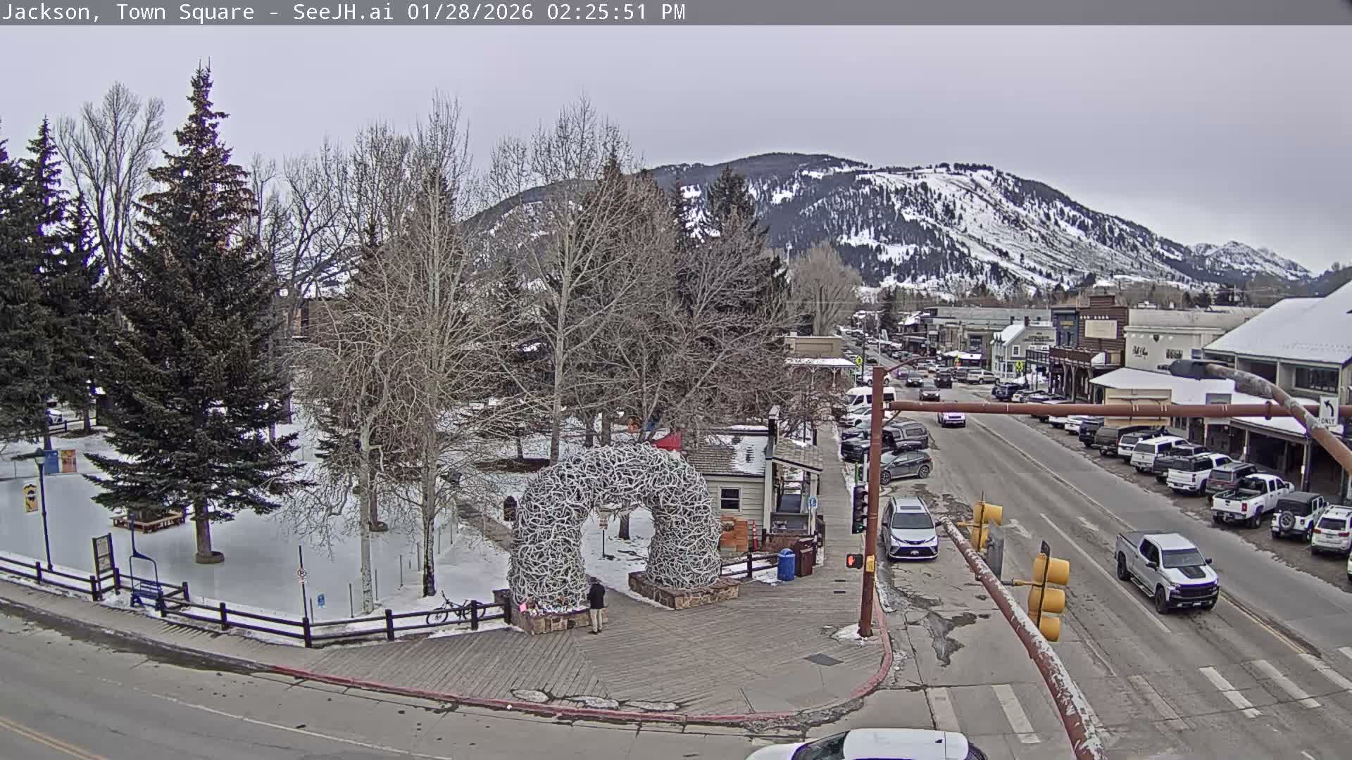 Jackson Hole, Jackson Town Junction Easy View Live Cam - Jackson, Teton, Wyoming, USA