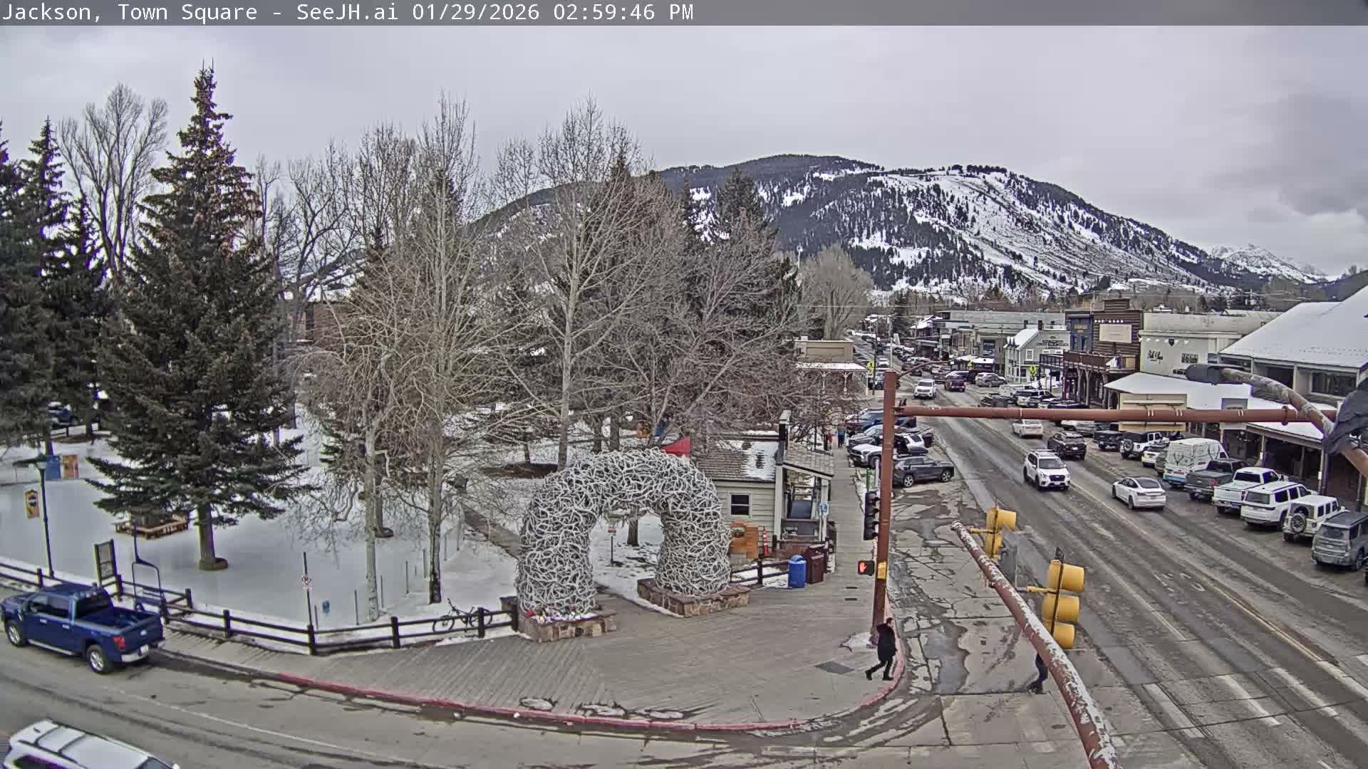 Jackson Hole, Jackson Town Junction Easy View Live Cam - Jackson, Teton, Wyoming, USA