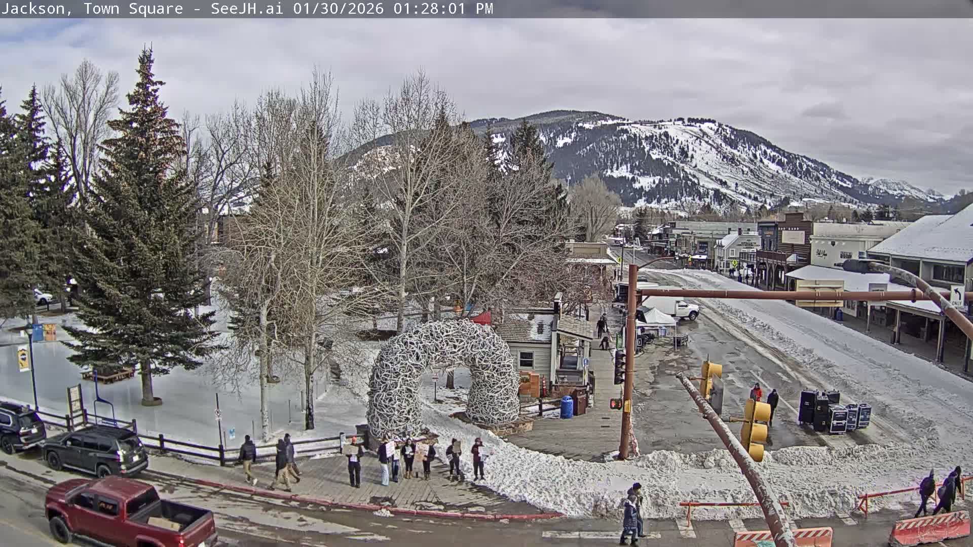 Jackson Hole, Jackson Town Junction Easy View Live Cam - Jackson, Teton, Wyoming, USA