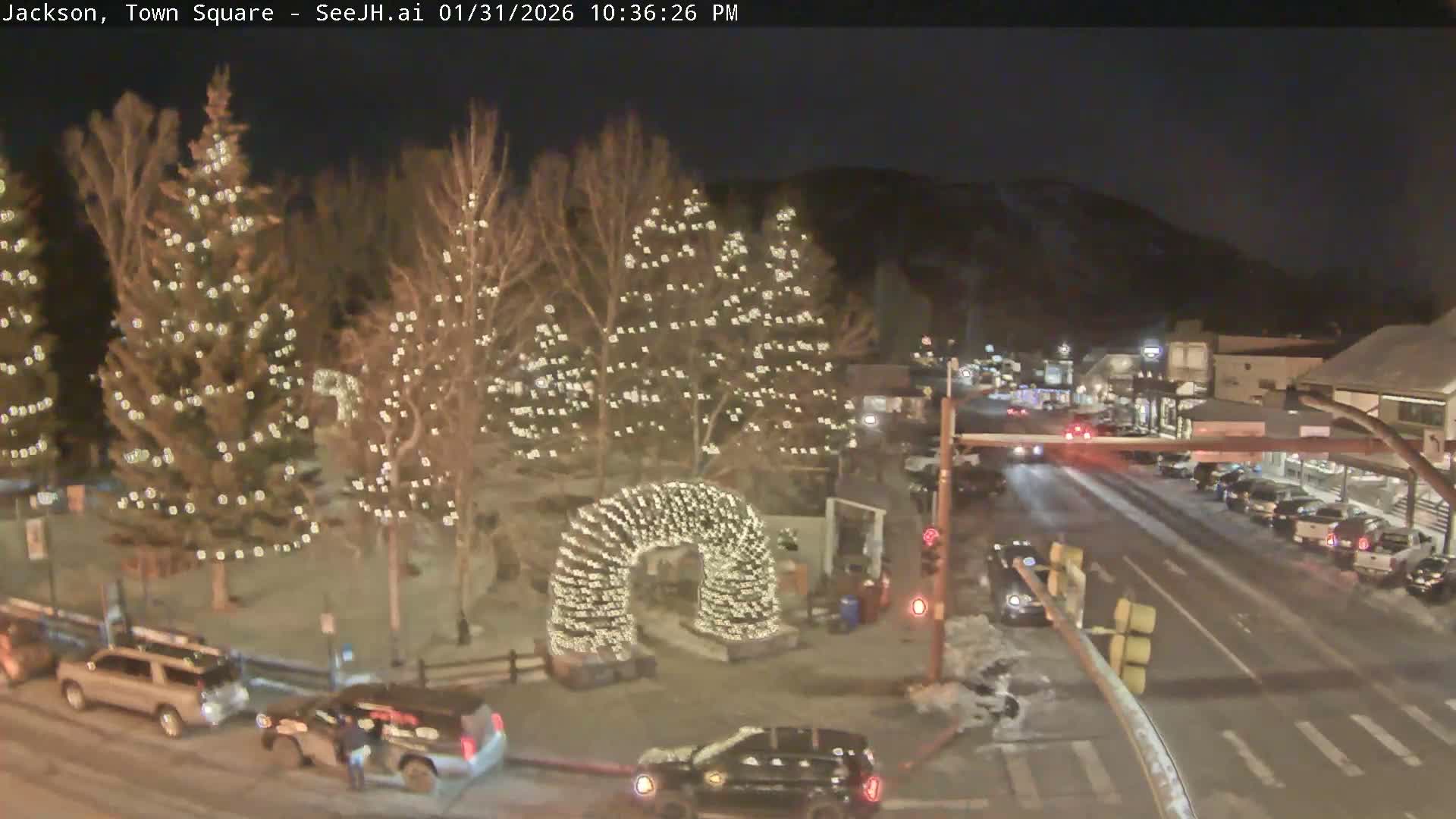 Jackson Hole, Jackson Town Junction Easy View Live Cam - Jackson, Teton, Wyoming, USA