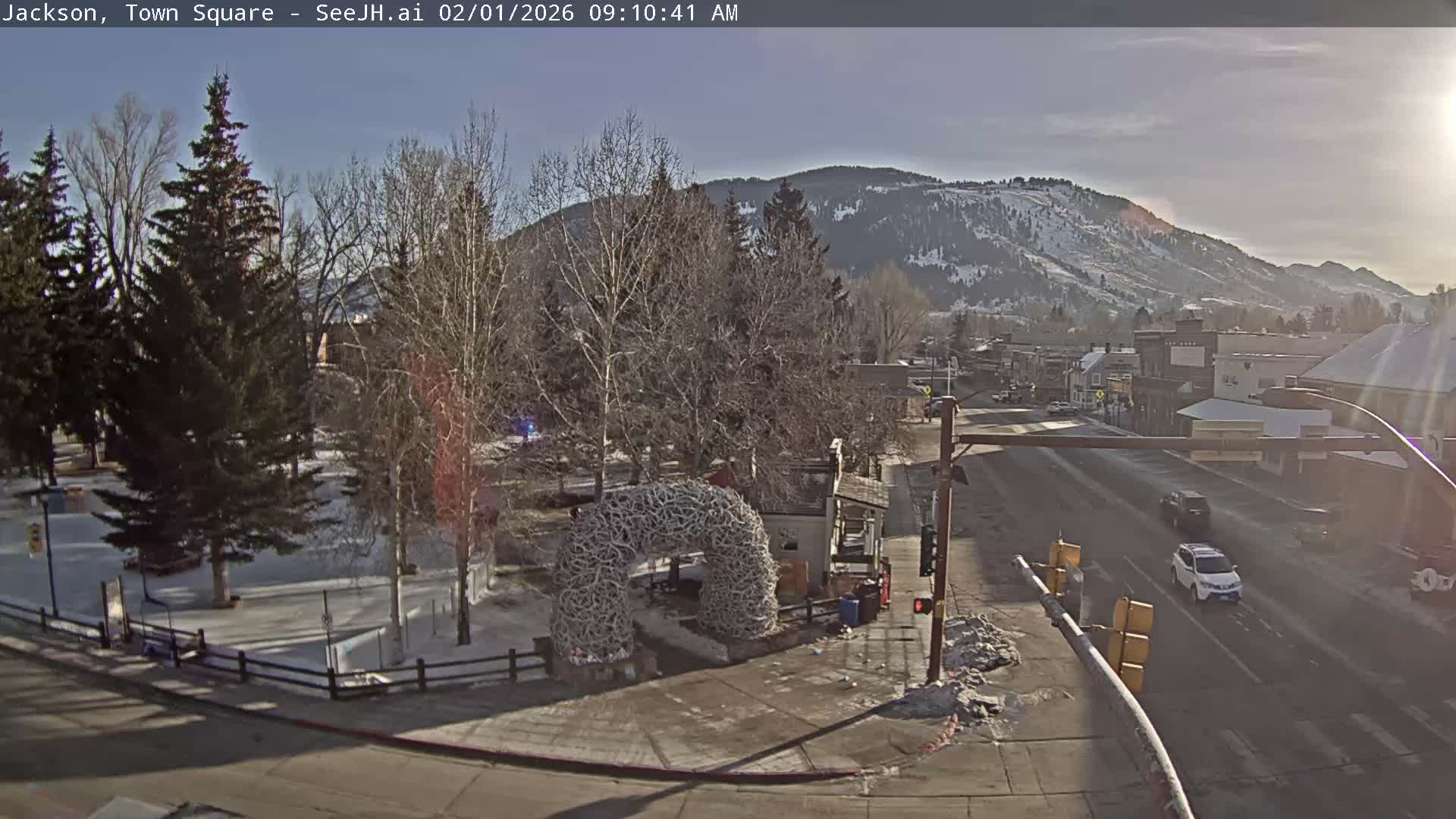 Jackson Hole, Jackson Town Junction Easy View Live Cam - Jackson, Teton, Wyoming, USA