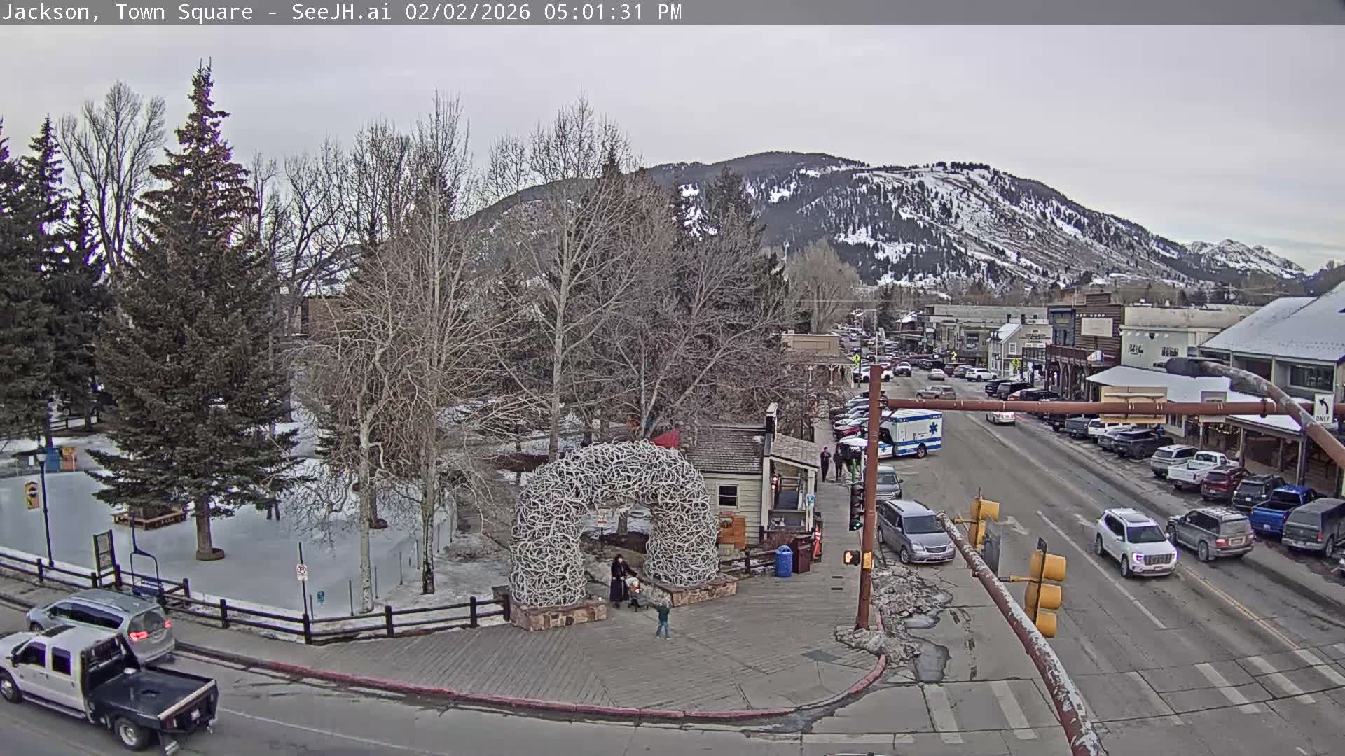 Jackson Hole, Jackson Town Junction Easy View Live Cam - Jackson, Teton, Wyoming, USA