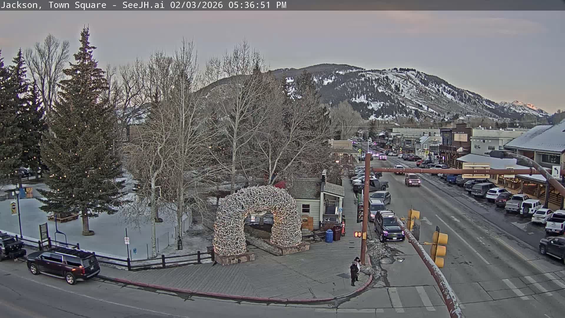Jackson Hole, Jackson Town Junction Easy View Live Cam - Jackson, Teton, Wyoming, USA