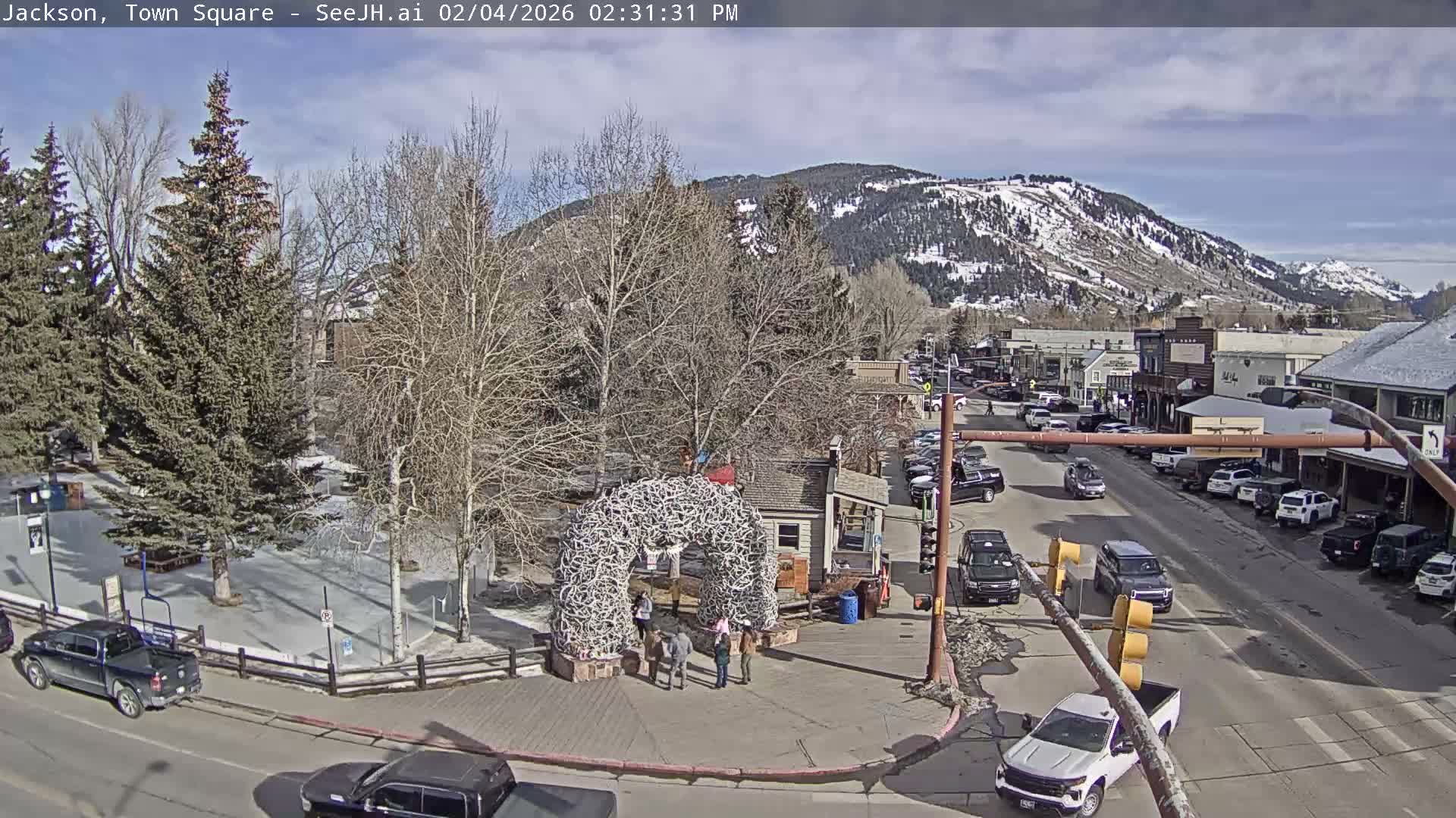 Jackson Hole, Jackson Town Junction Easy View Live Cam - Jackson, Teton, Wyoming, USA