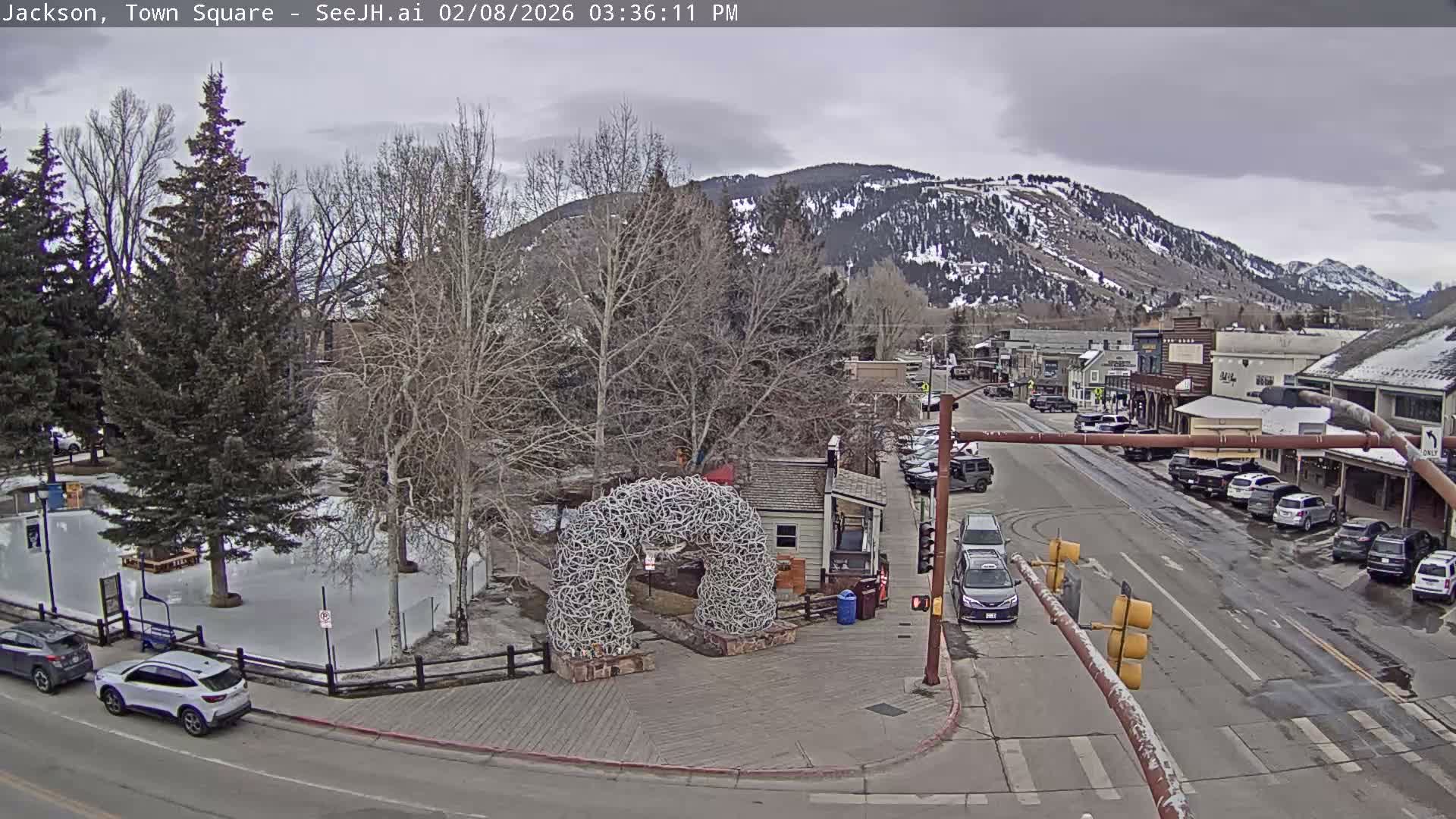 Jackson Hole, Jackson Town Junction Easy View Live Cam - Jackson, Teton, Wyoming, USA