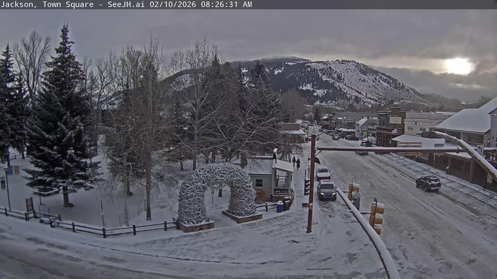 Jackson Hole, Jackson Town Junction Easy View Live Cam - Jackson, Teton, Wyoming, USA