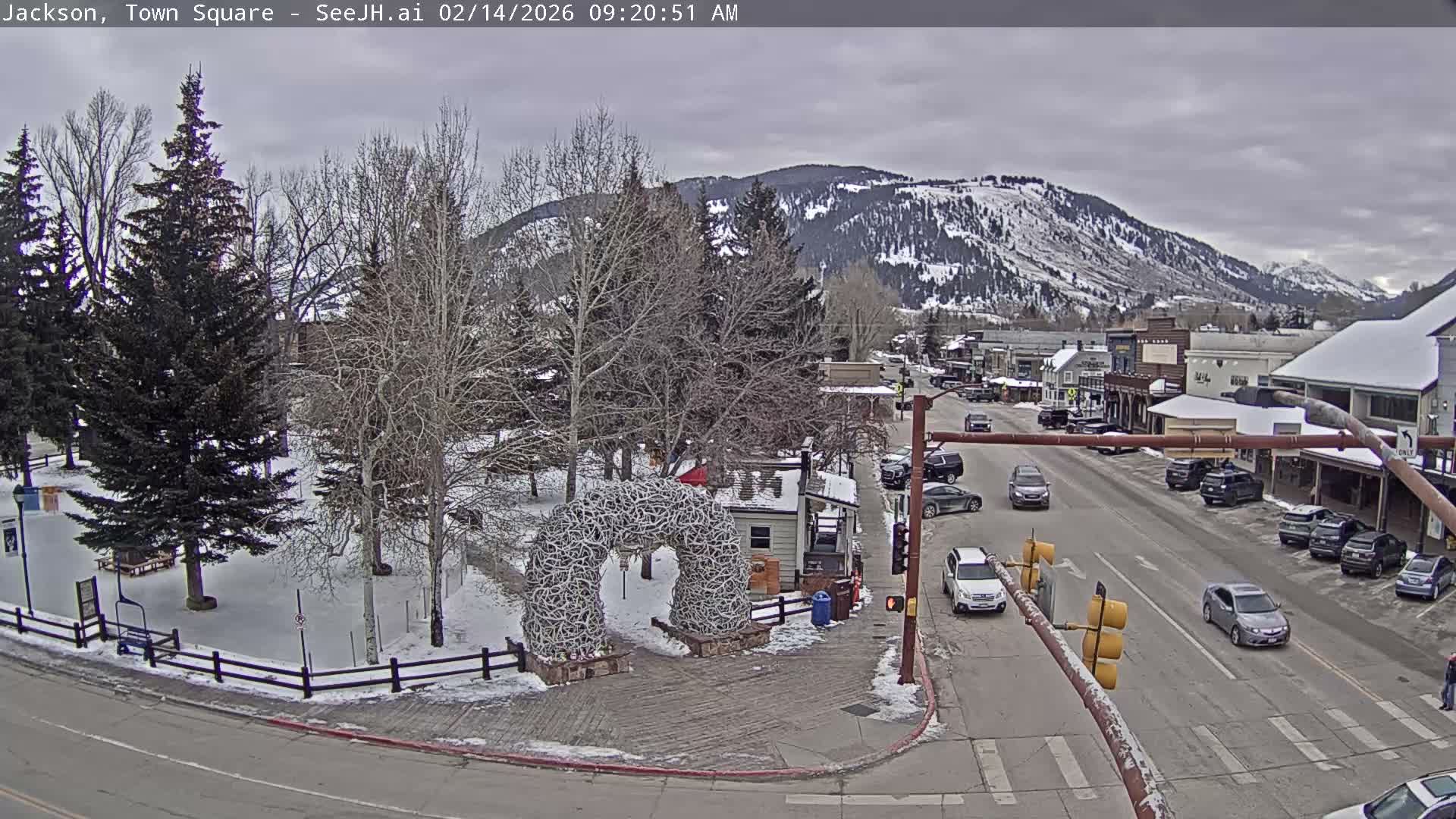 Jackson Hole, Jackson Town Junction Easy View Live Cam - Jackson, Teton, Wyoming, USA