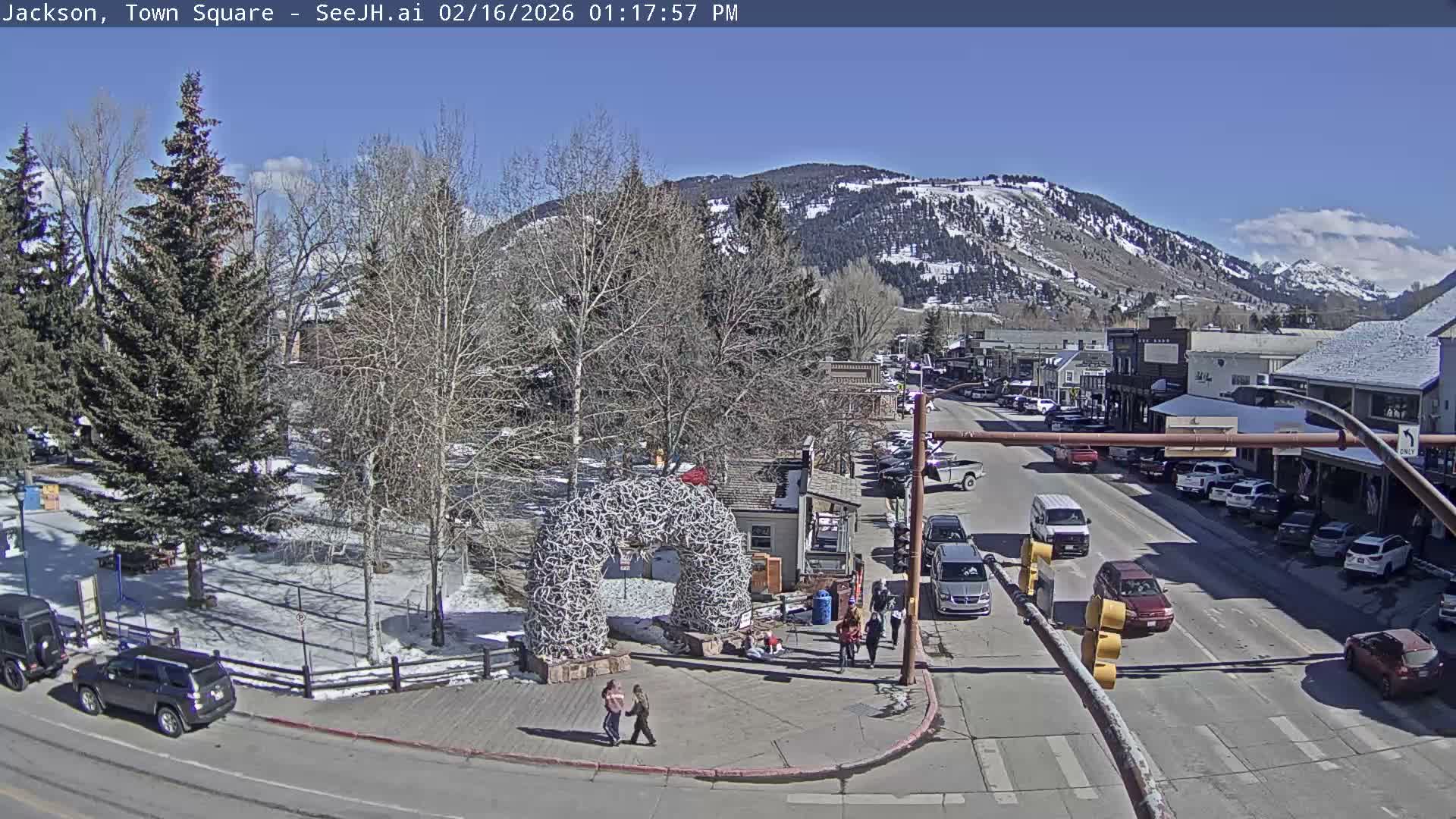 Jackson Hole, Jackson Town Junction Easy View Live Cam - Jackson, Teton, Wyoming, USA