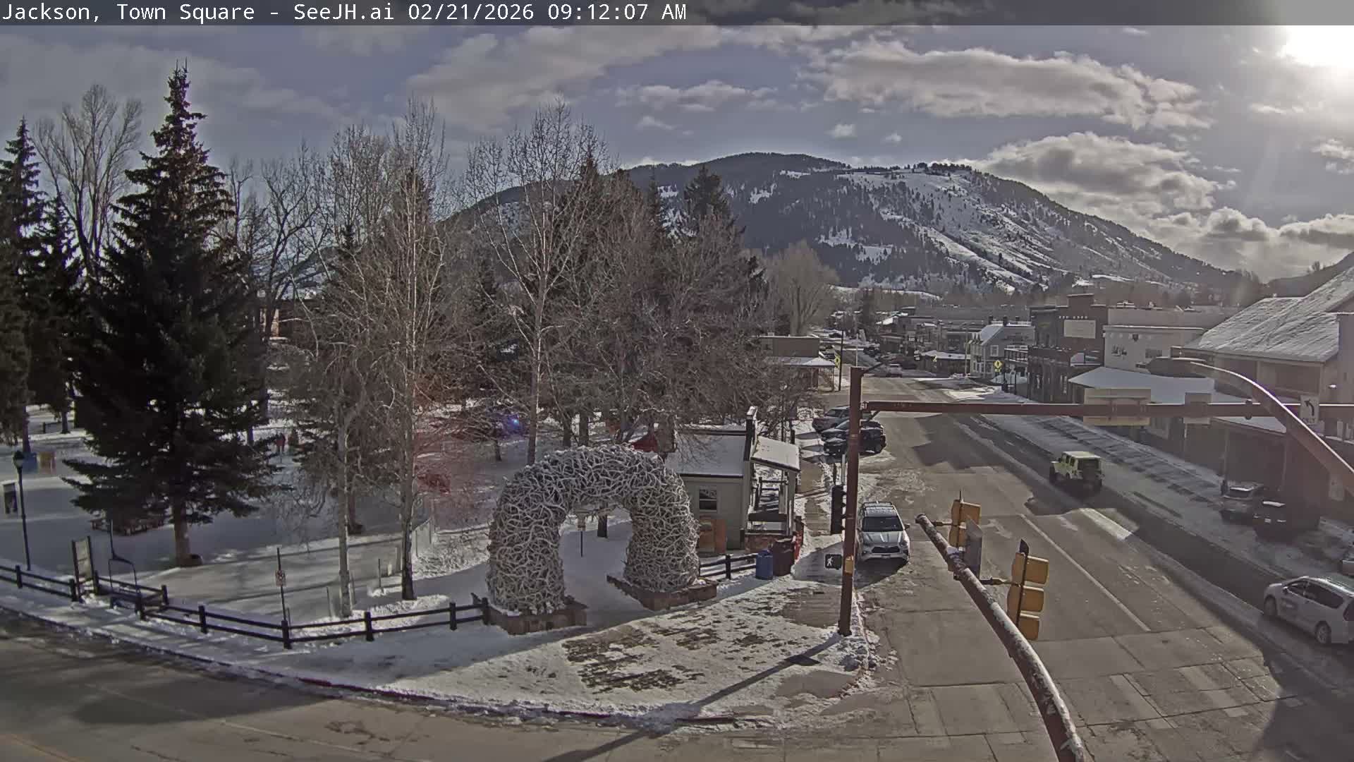 Jackson Hole, Jackson Town Junction Easy View Live Cam - Jackson, Teton, Wyoming, USA