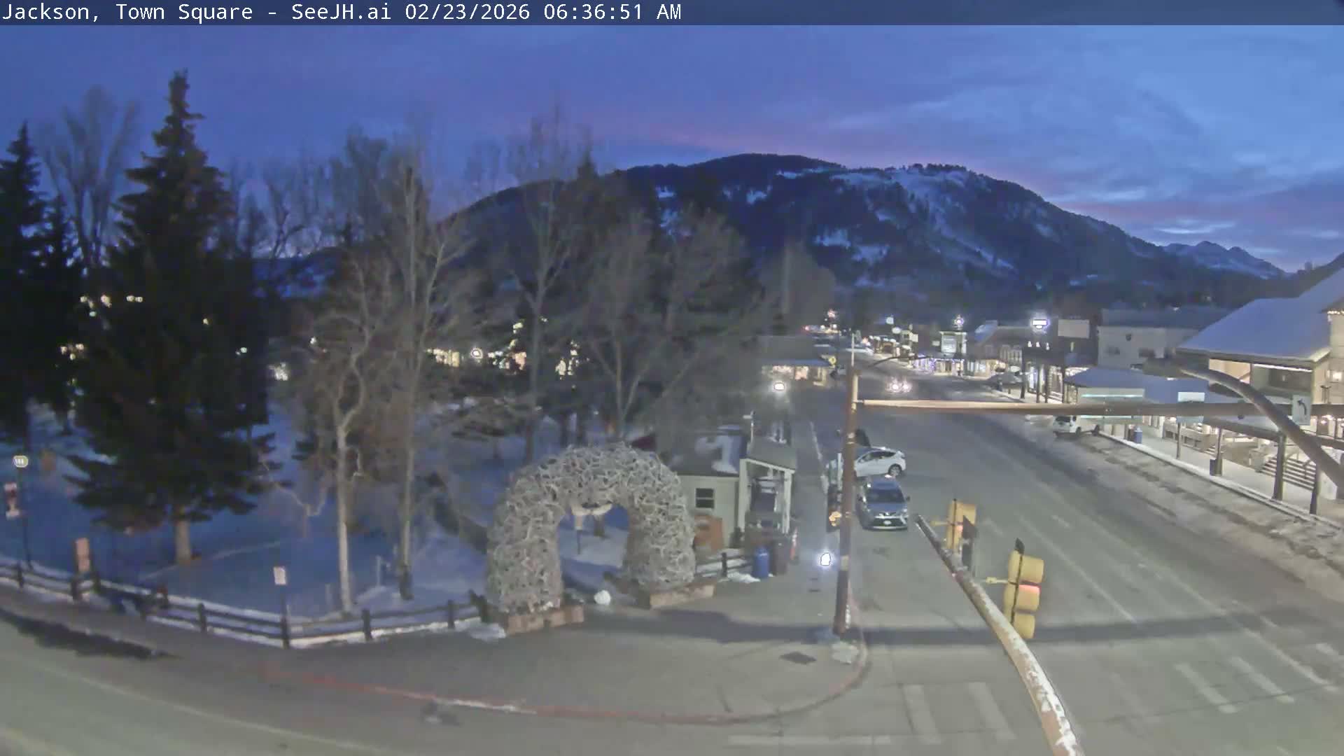 Jackson Hole, Jackson Town Junction Easy View Live Cam - Jackson, Teton, Wyoming, USA