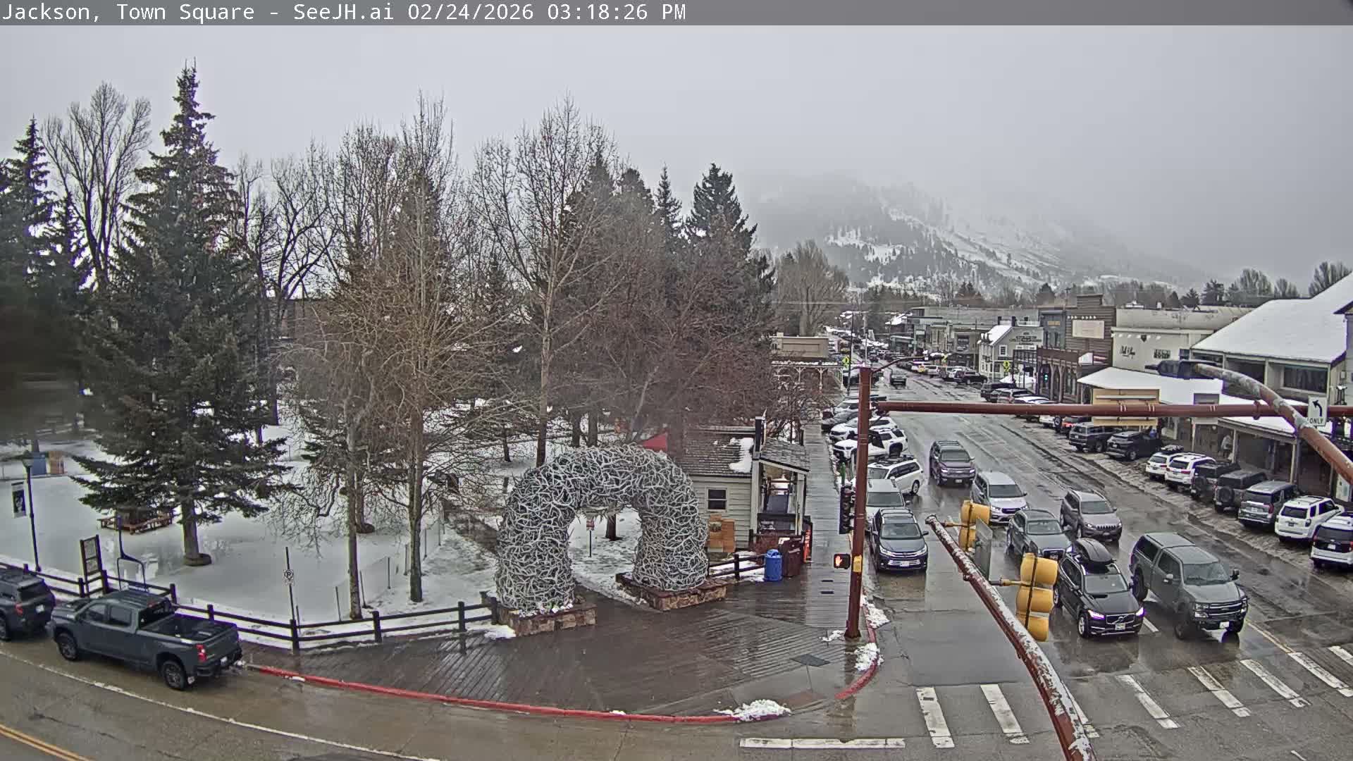 Jackson Hole, Jackson Town Junction Easy View Live Cam - Jackson, Teton, Wyoming, USA