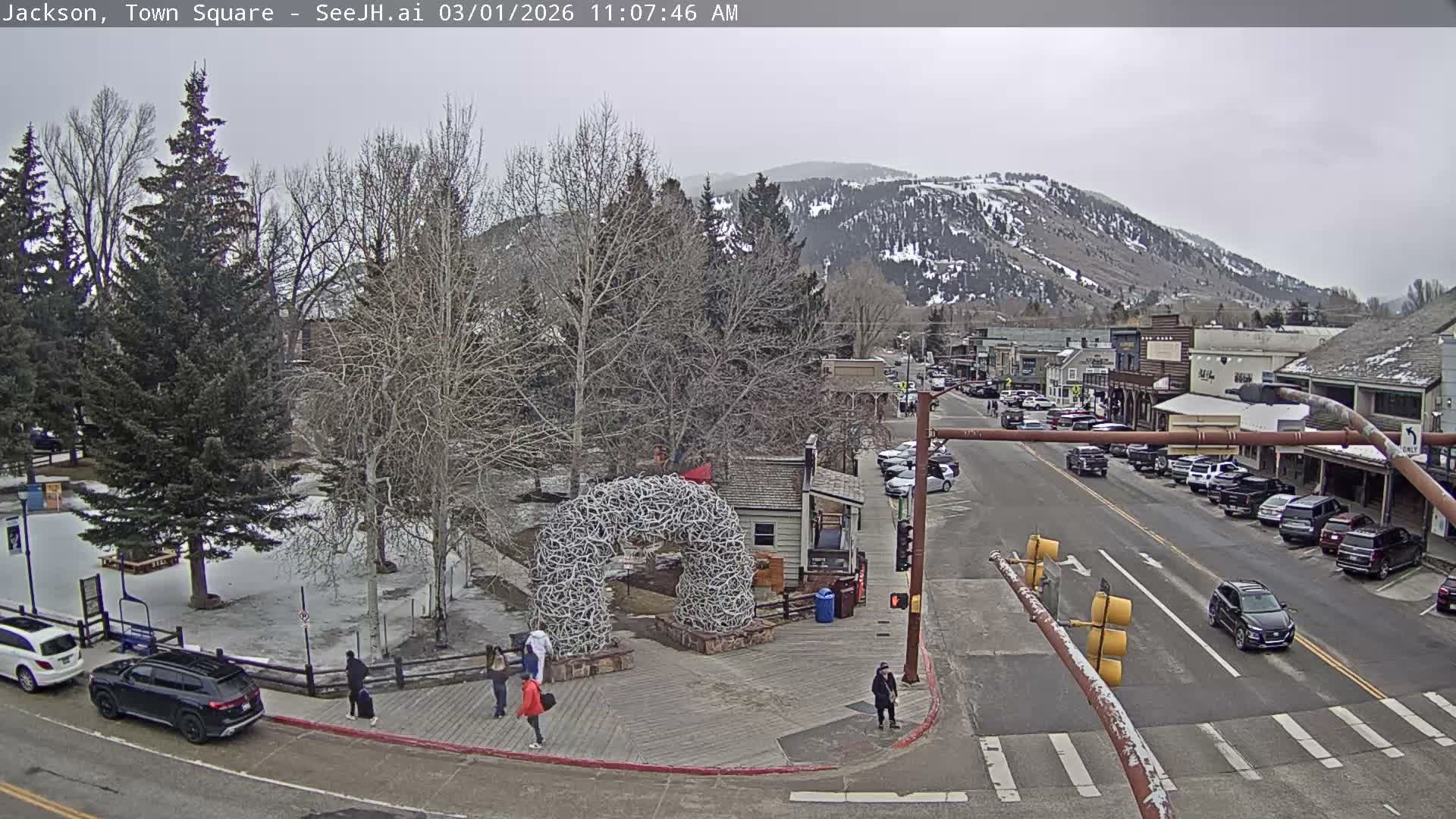 Jackson Hole, Jackson Town Junction Easy View Live Cam - Jackson, Teton, Wyoming, USA