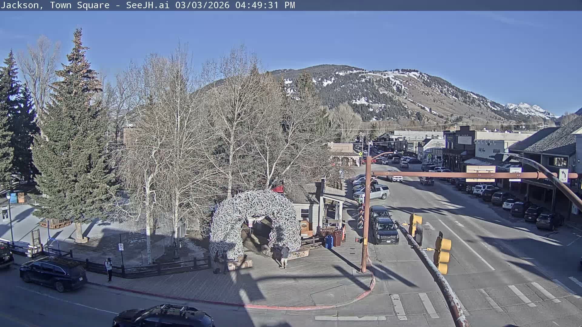 Jackson Hole, Jackson Town Junction Easy View Live Cam - Jackson, Teton, Wyoming, USA