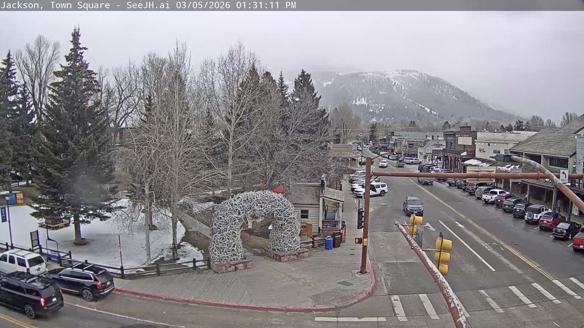 Jackson Hole, Jackson Town Junction Easy View Live Cam - Jackson, Teton, Wyoming, USA
