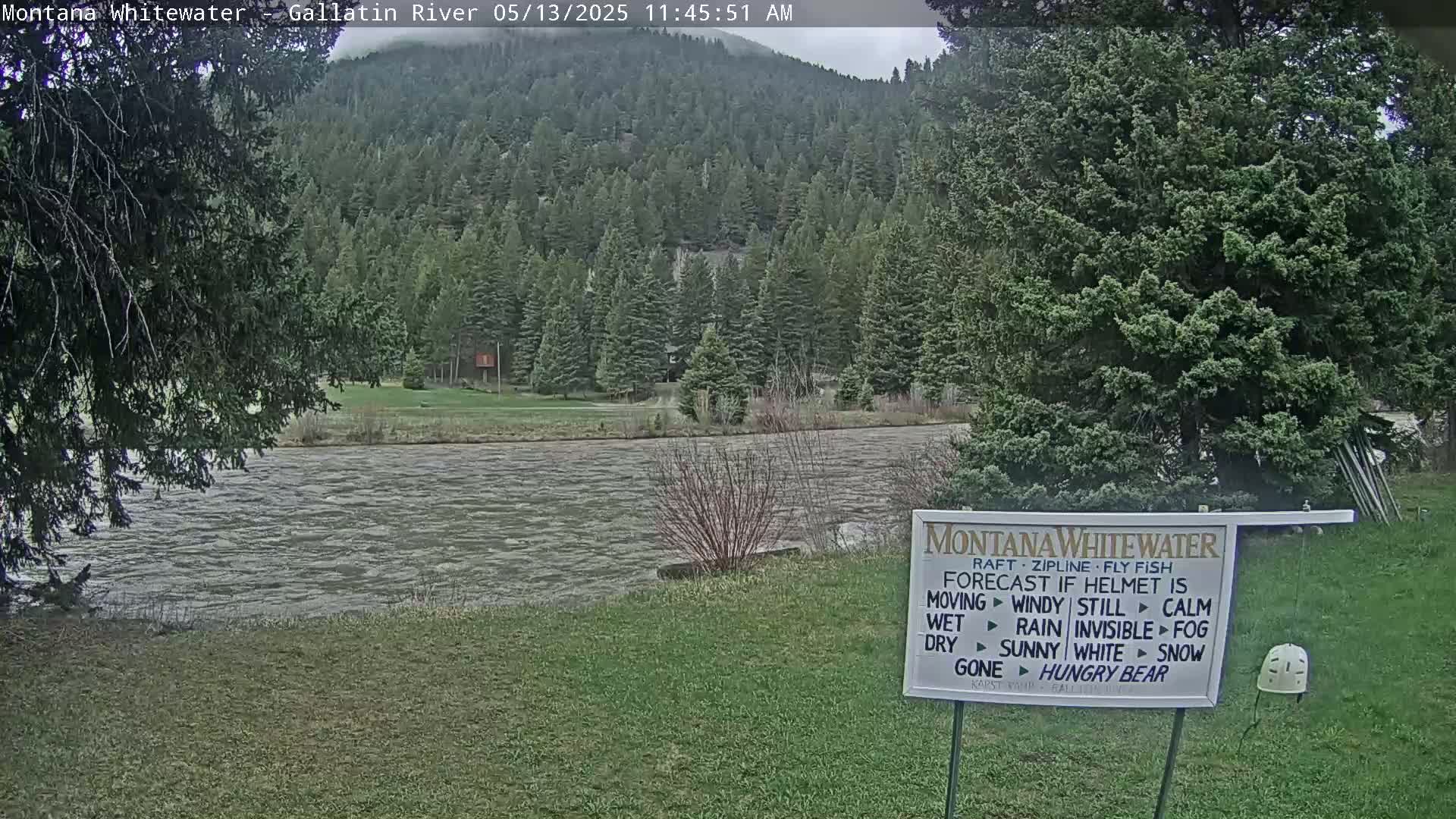 Montana Whitewater Rafting & Zipline in Gallatin River Live Cam - Gallatin Gateaway, Gallatin, Montana, USA