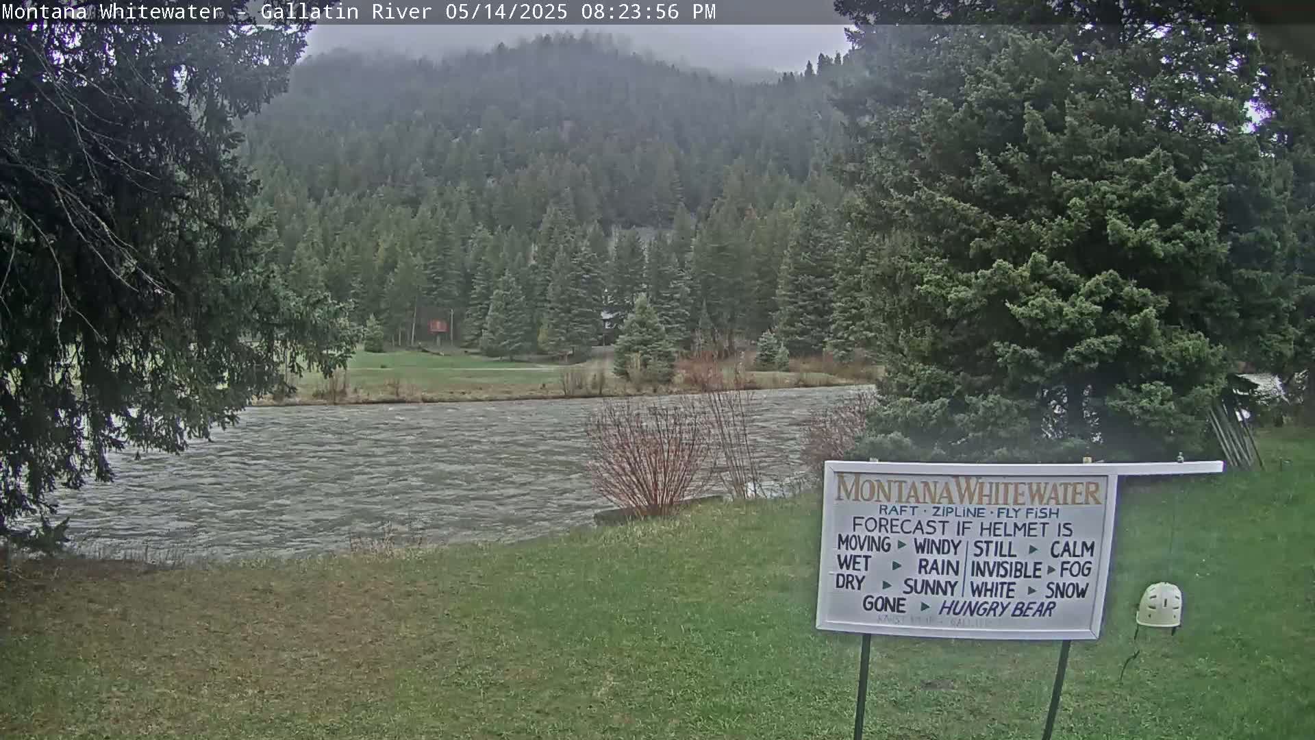 Montana Whitewater Rafting & Zipline in Gallatin River Live Cam - Gallatin Gateaway, Gallatin, Montana, USA