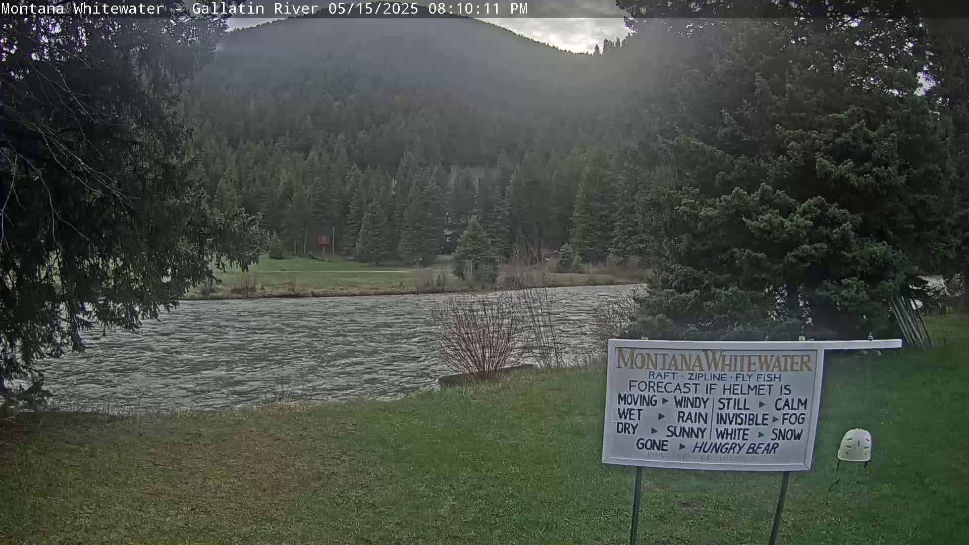 Montana Whitewater Rafting & Zipline in Gallatin River Live Cam - Gallatin Gateaway, Gallatin, Montana, USA