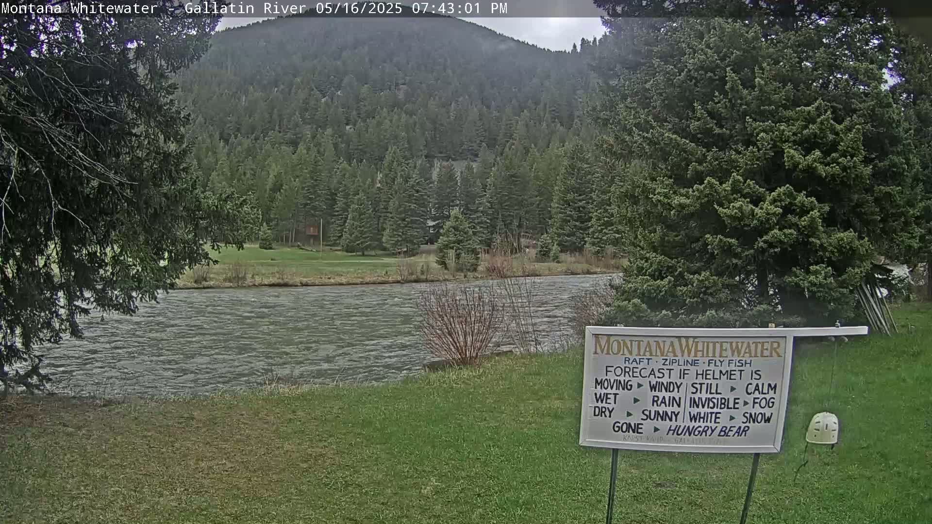 Montana Whitewater Rafting & Zipline in Gallatin River Live Cam - Gallatin Gateaway, Gallatin, Montana, USA