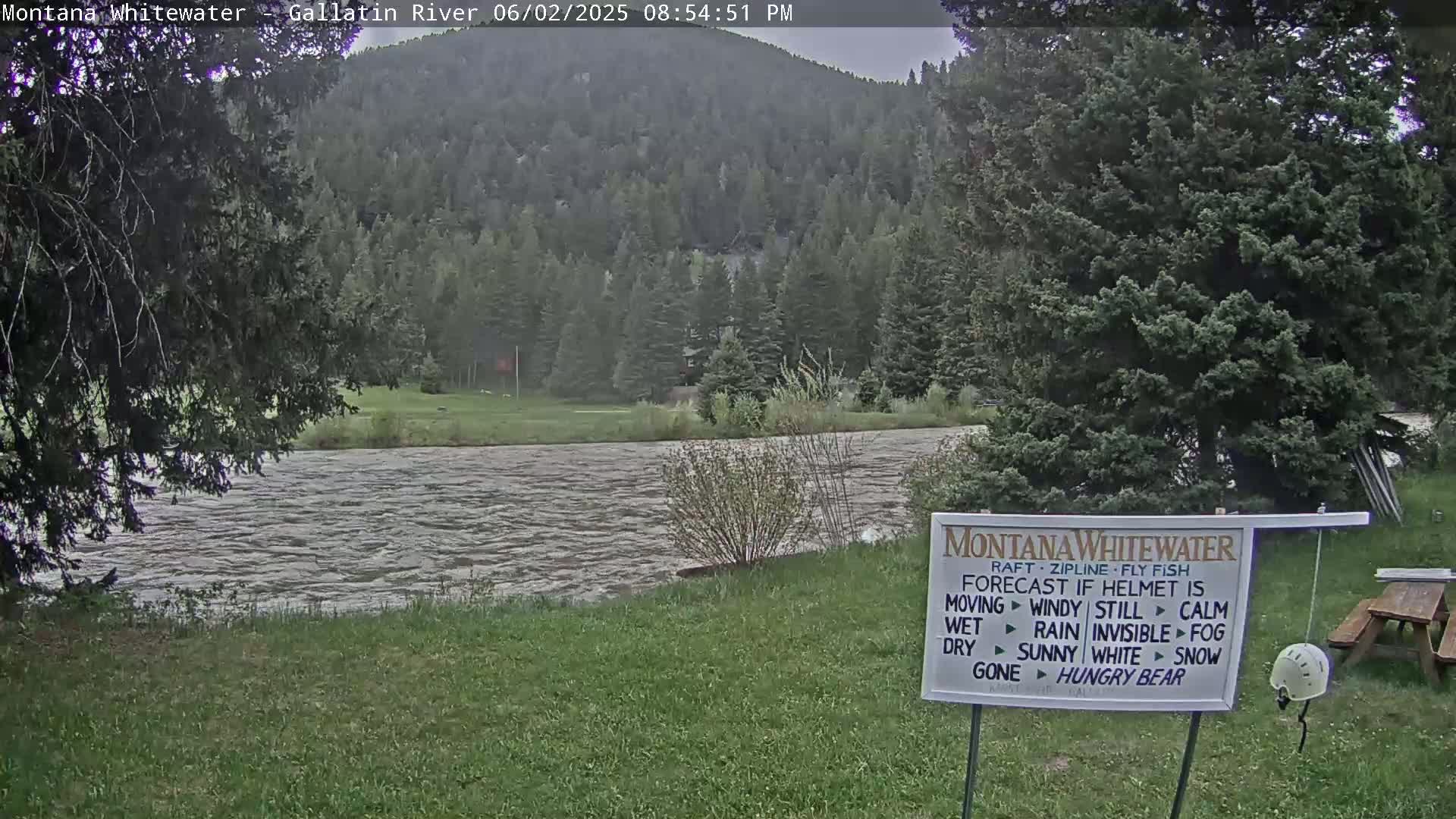 Montana Whitewater Rafting & Zipline in Gallatin River Live Cam - Gallatin Gateaway, Gallatin, Montana, USA
