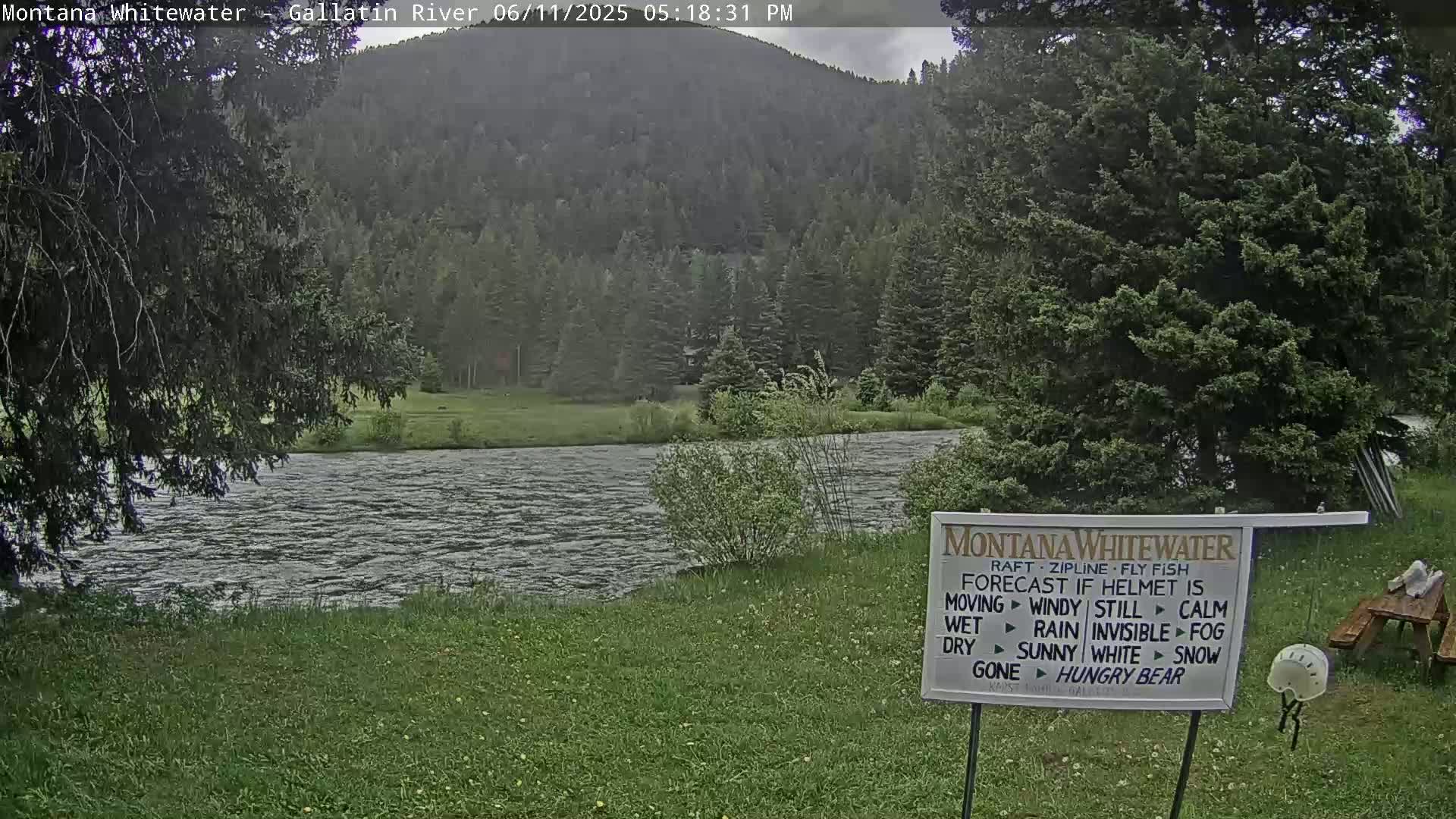 Montana Whitewater Rafting & Zipline in Gallatin River Live Cam - Gallatin Gateaway, Gallatin, Montana, USA