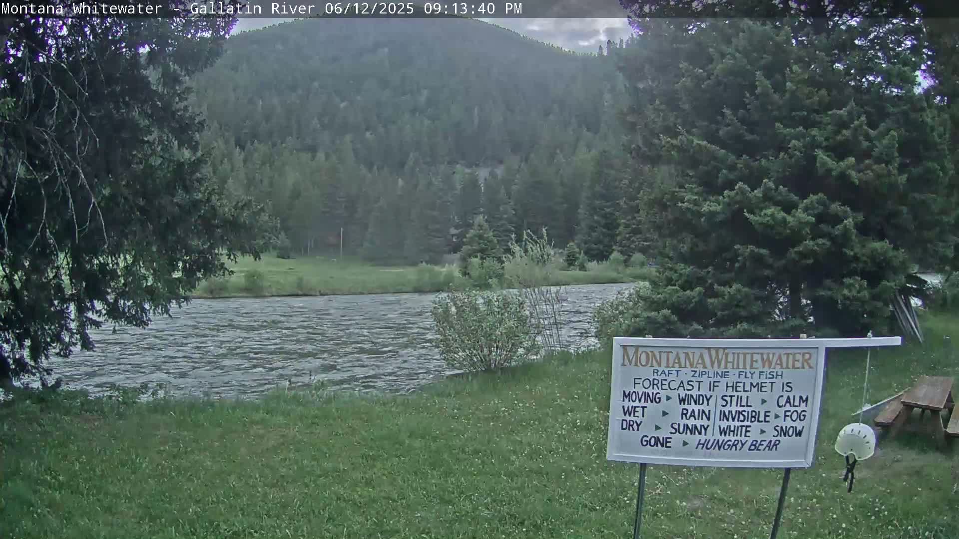 Montana Whitewater Rafting & Zipline in Gallatin River Live Cam - Gallatin Gateaway, Gallatin, Montana, USA